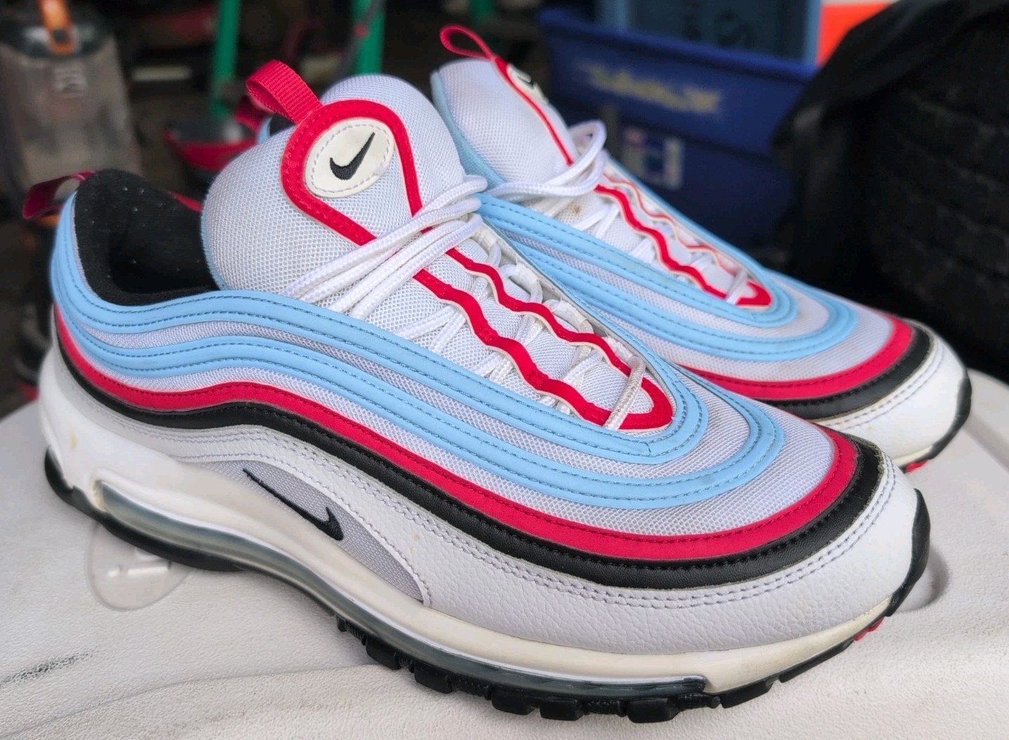 Nike Air Max 97 Gundam Men’s White/Blue/Red/Black Low Top CW6986-100
