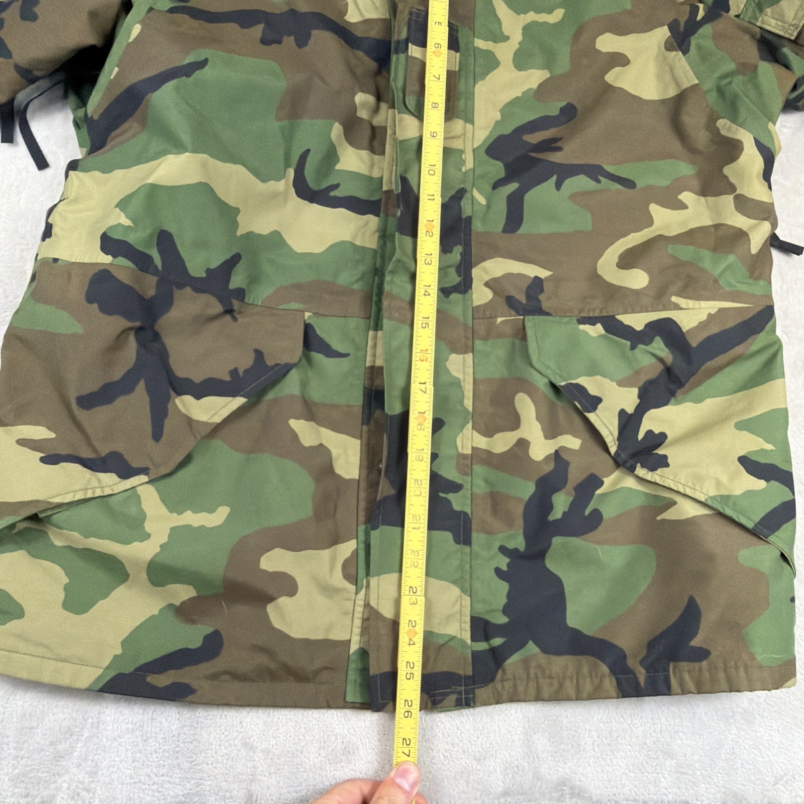 Woodland Camo Goretex Parka Jacket Cold Weather ECWCS Medium Regular