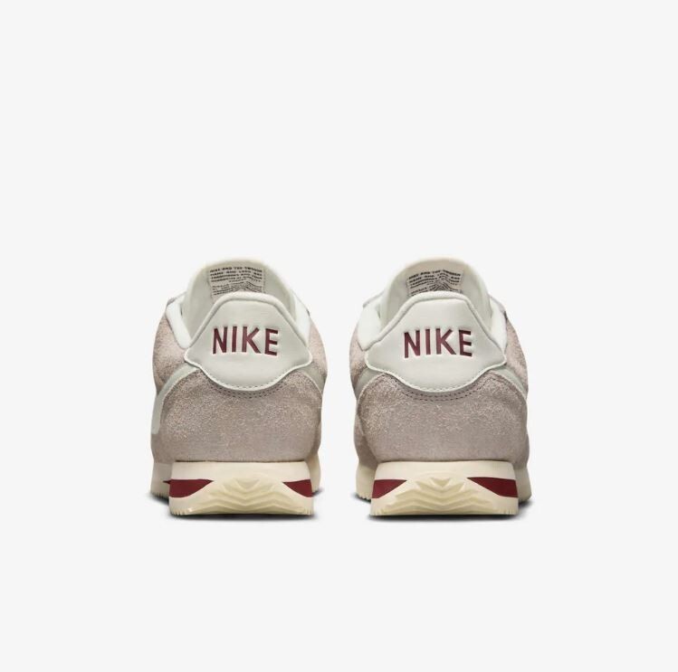 Nike Cortez SE Suede Sail Coconut Milk Dark Team Red HF3142-001 Men Sneakers