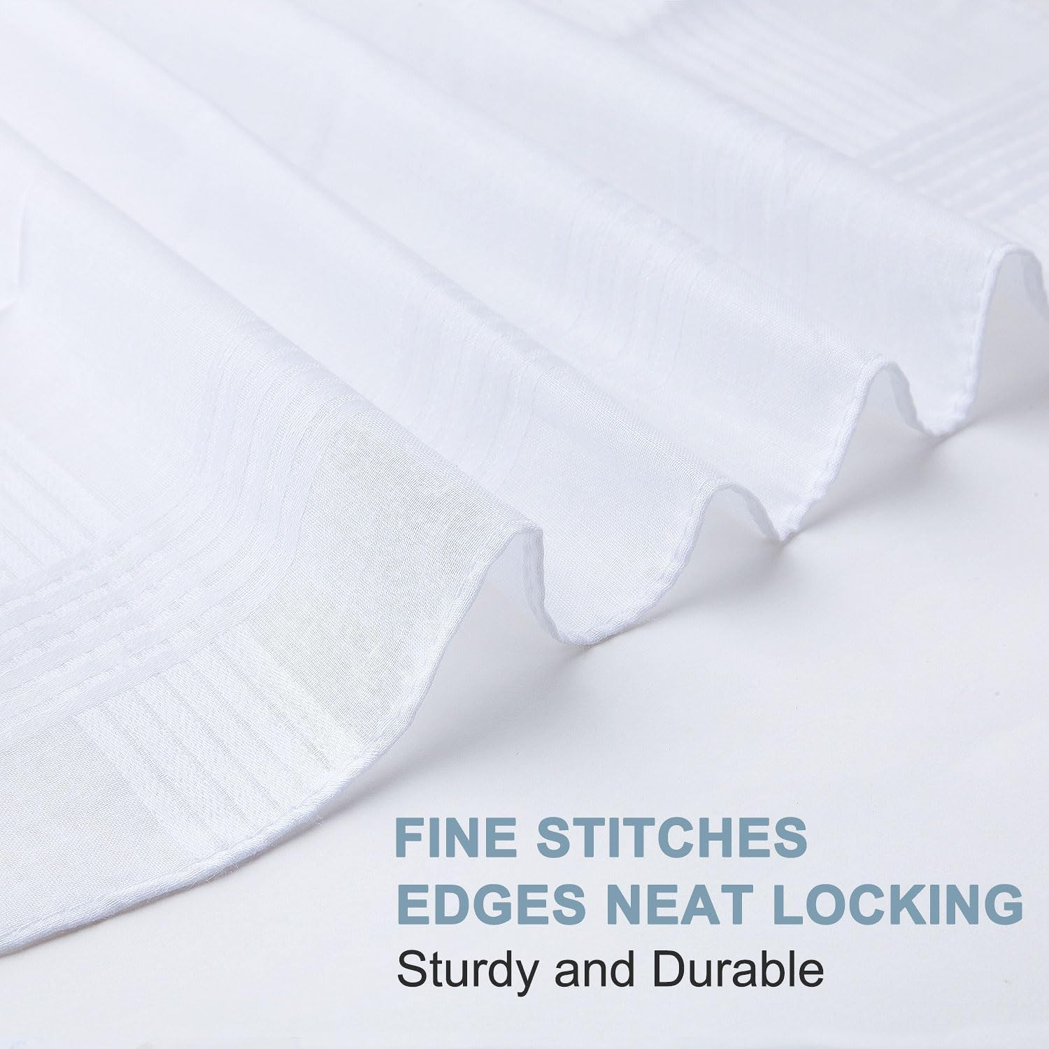 6 Pcs Handkerchiefs for Men, 100% Soft Cotton White Men’S Handkerchiefs, Large C