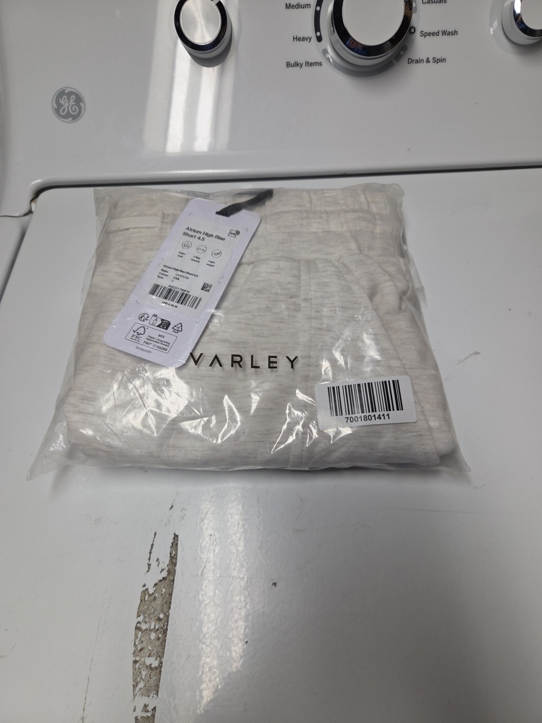 Varley Atrium High-Rise Short 4.5″ Ivory Marl Small New NWT MSRP $98