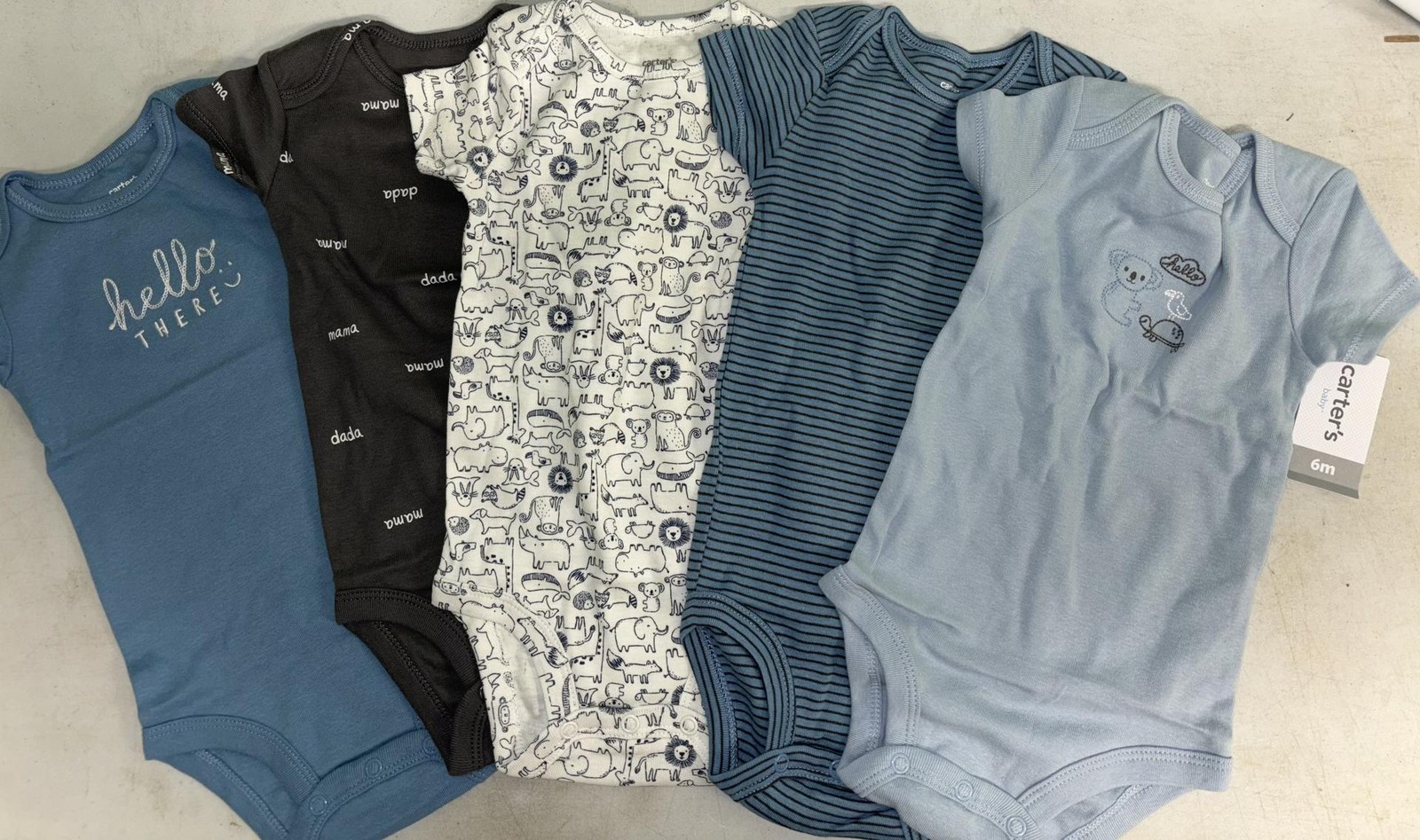 Carter’s Baby Boys 5 Pack Bodysuit Set 17637810 Animal 6 Months