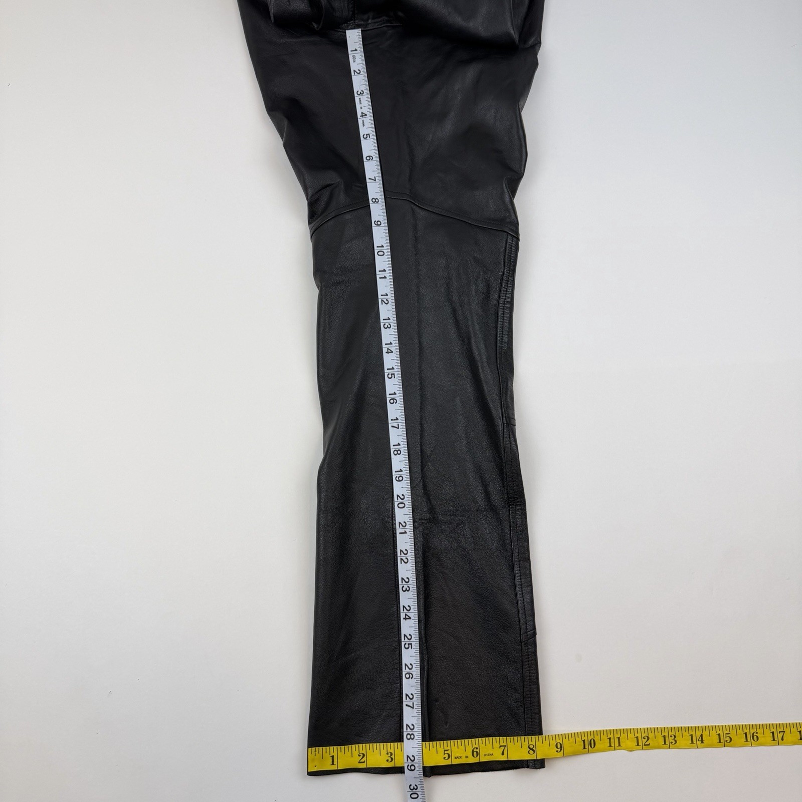 Harley Davidson Leather Pants 38 / 10 W Black Genuine Biker Western Women *READ