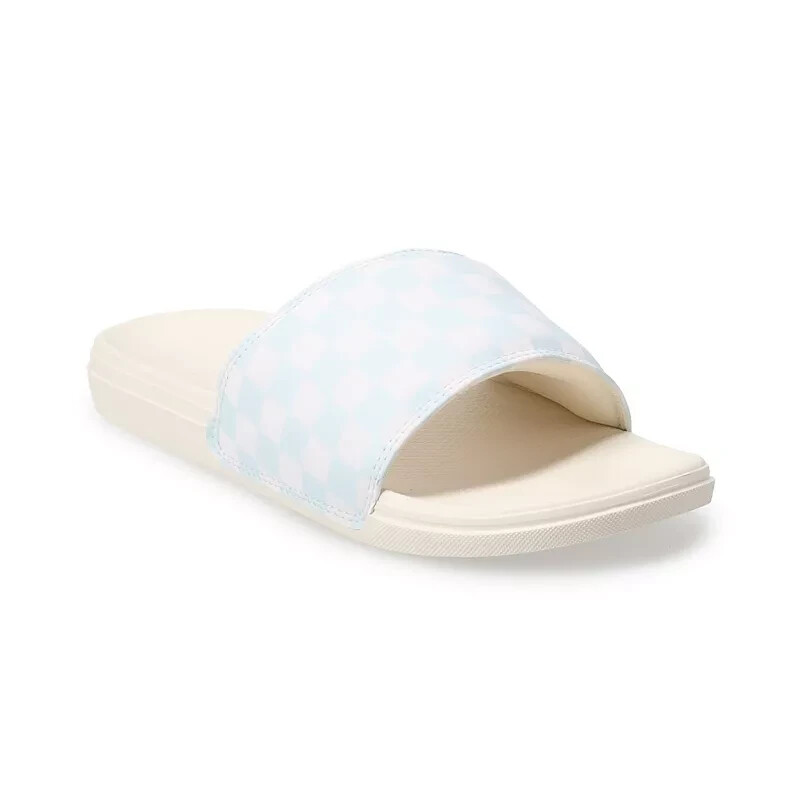 Vans Check Del Blue Slide Sandals Size 11 Summer Beach Pool Christmas Gift New
