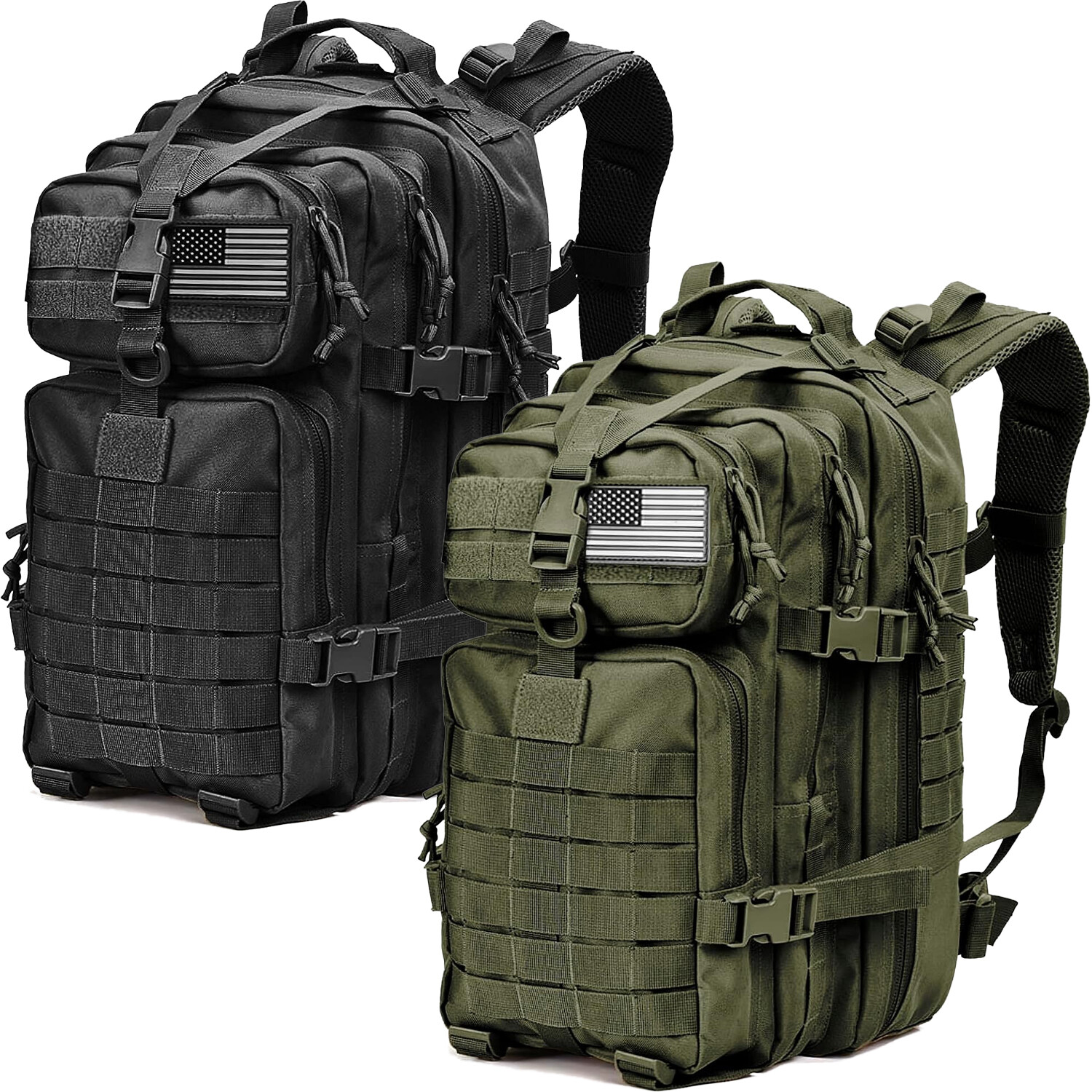 45L Large Military Tactical Backpack Army 3 Day Assault Pack Molle Bag Rucksack