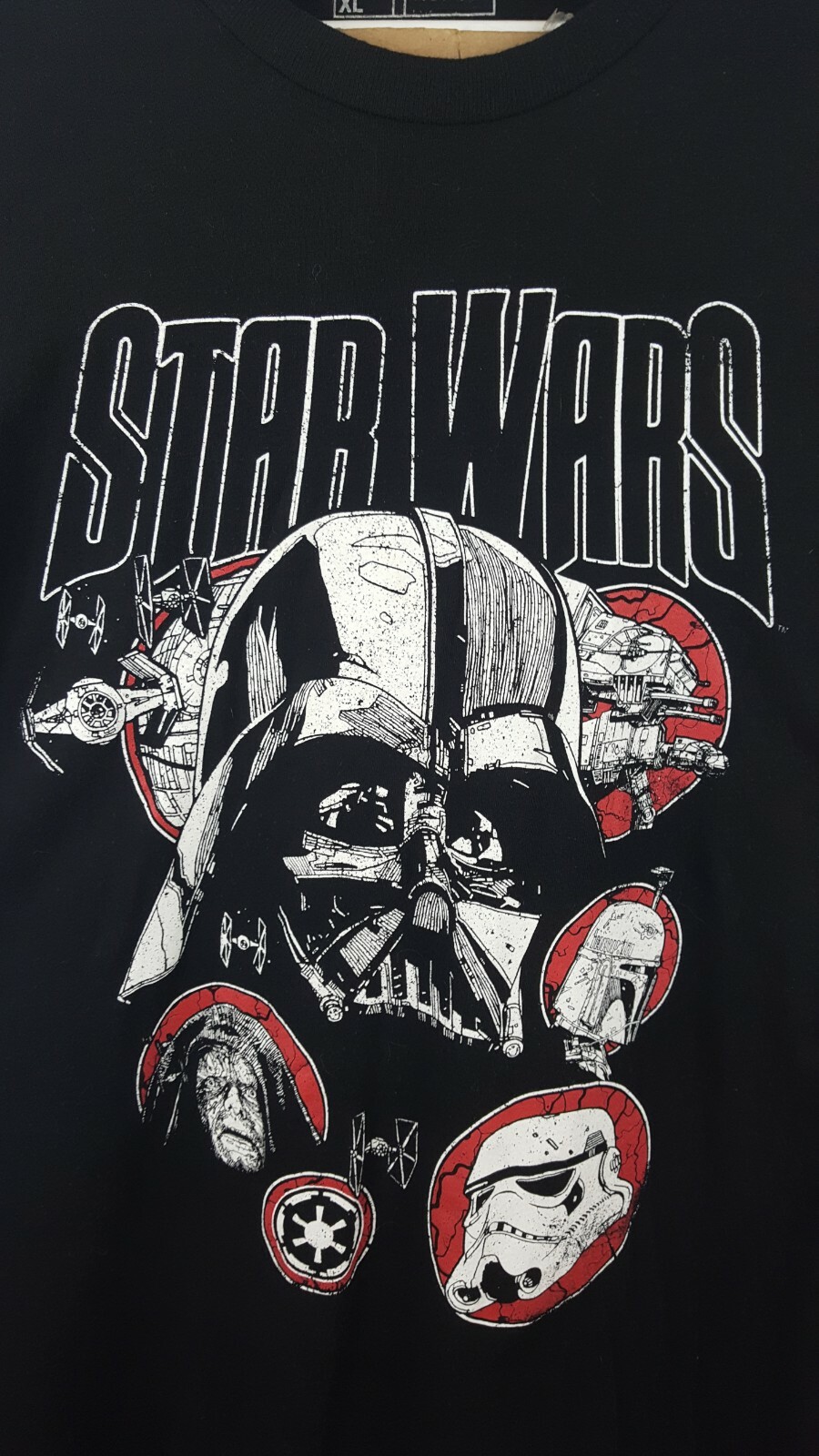 Star Wars Tee T-shirt Vfifthsun Darth Vader Storm Trooper Death Star Men Size XL