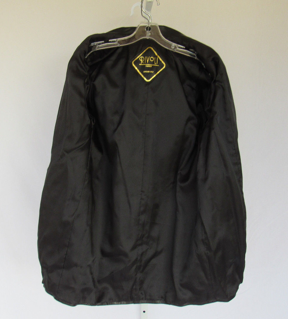 RIVOLI ITALIAN CALF LEATHER WOMEN’S COAT BLACK SIZE 9 LIKELY NEVER WORN!!!