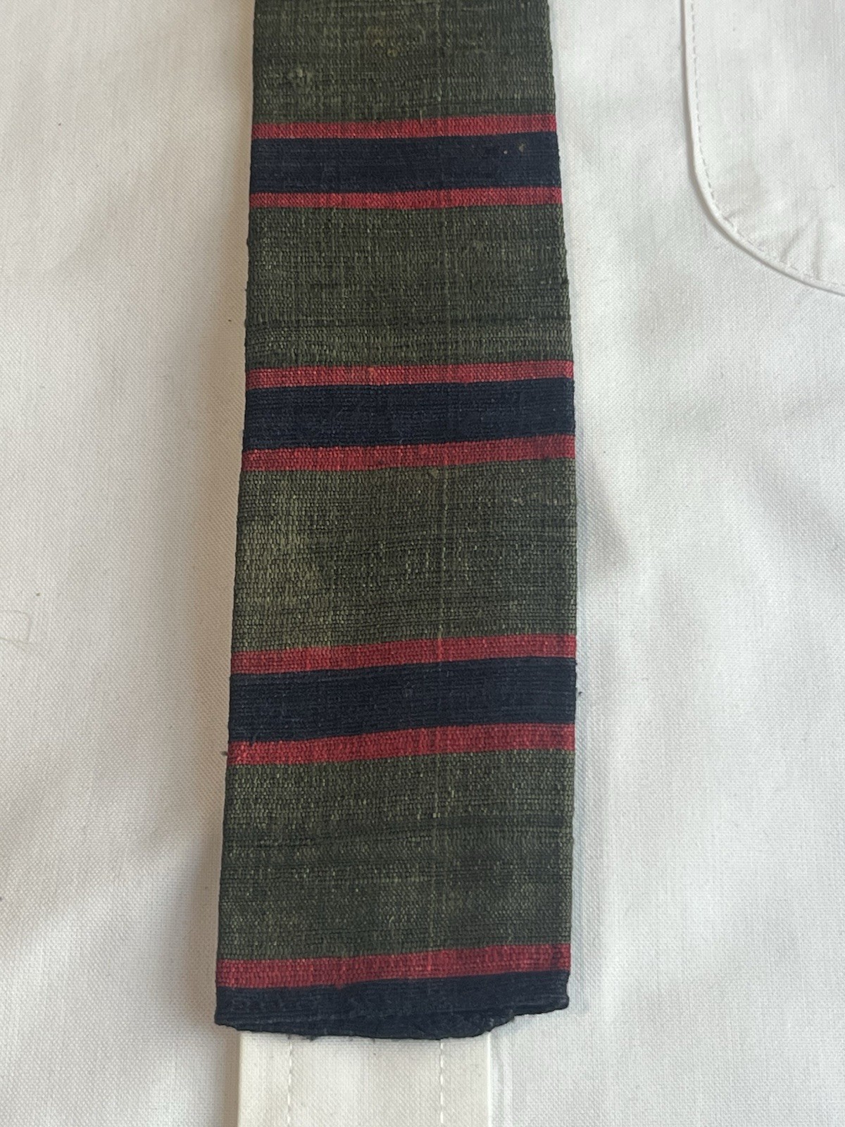 Vintage 1960s Skinny Tie Mod Striped Silk Made in England Man’s Shop Jamaica 1.7