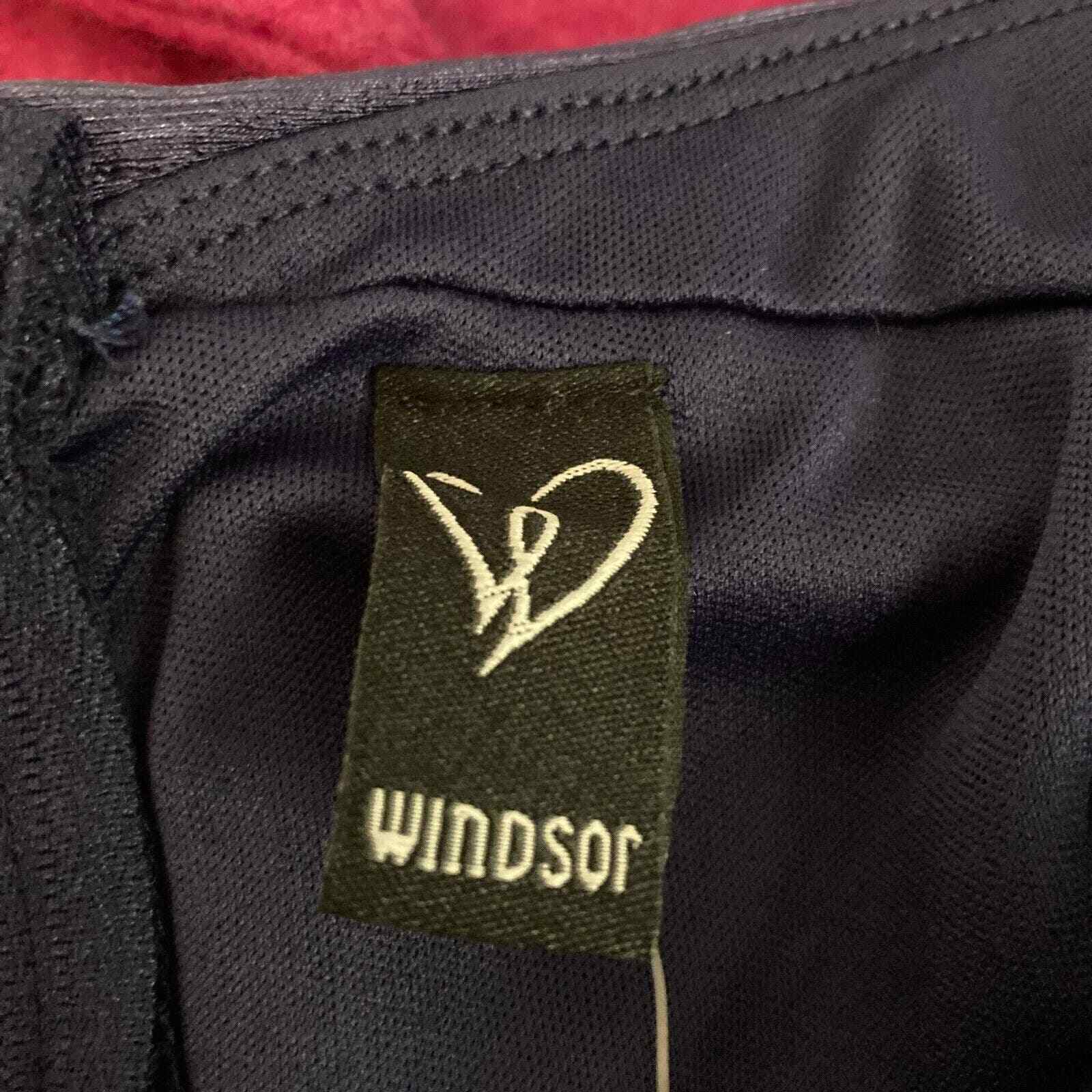 NWT Windsor Dress Womens Sz S Navy Blue Brook Off Shoulder High Slit Sheath Midi
