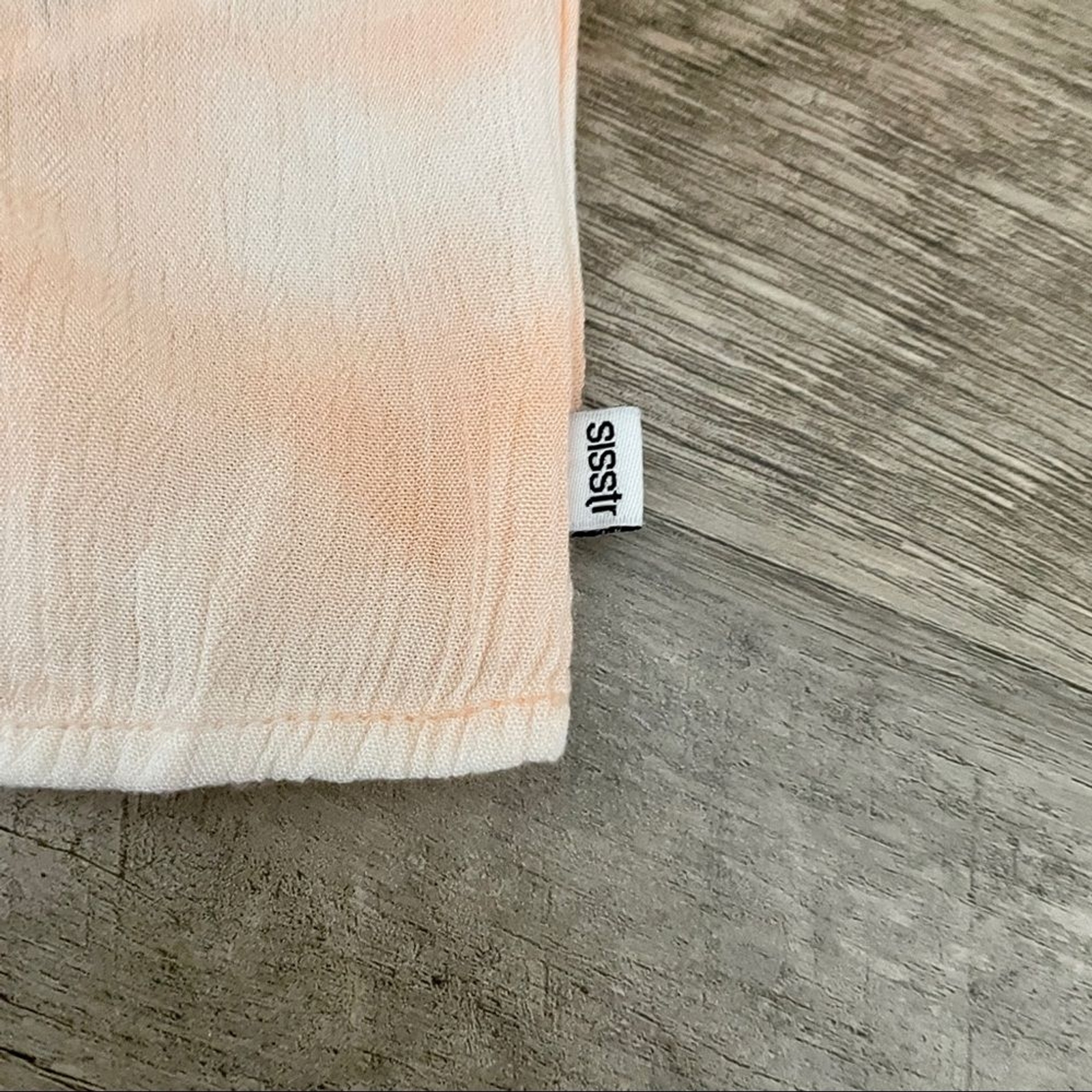 Sisstr Revolution Surf & Swim Peach Tie Dye Flowy Textured Tank Top Size M