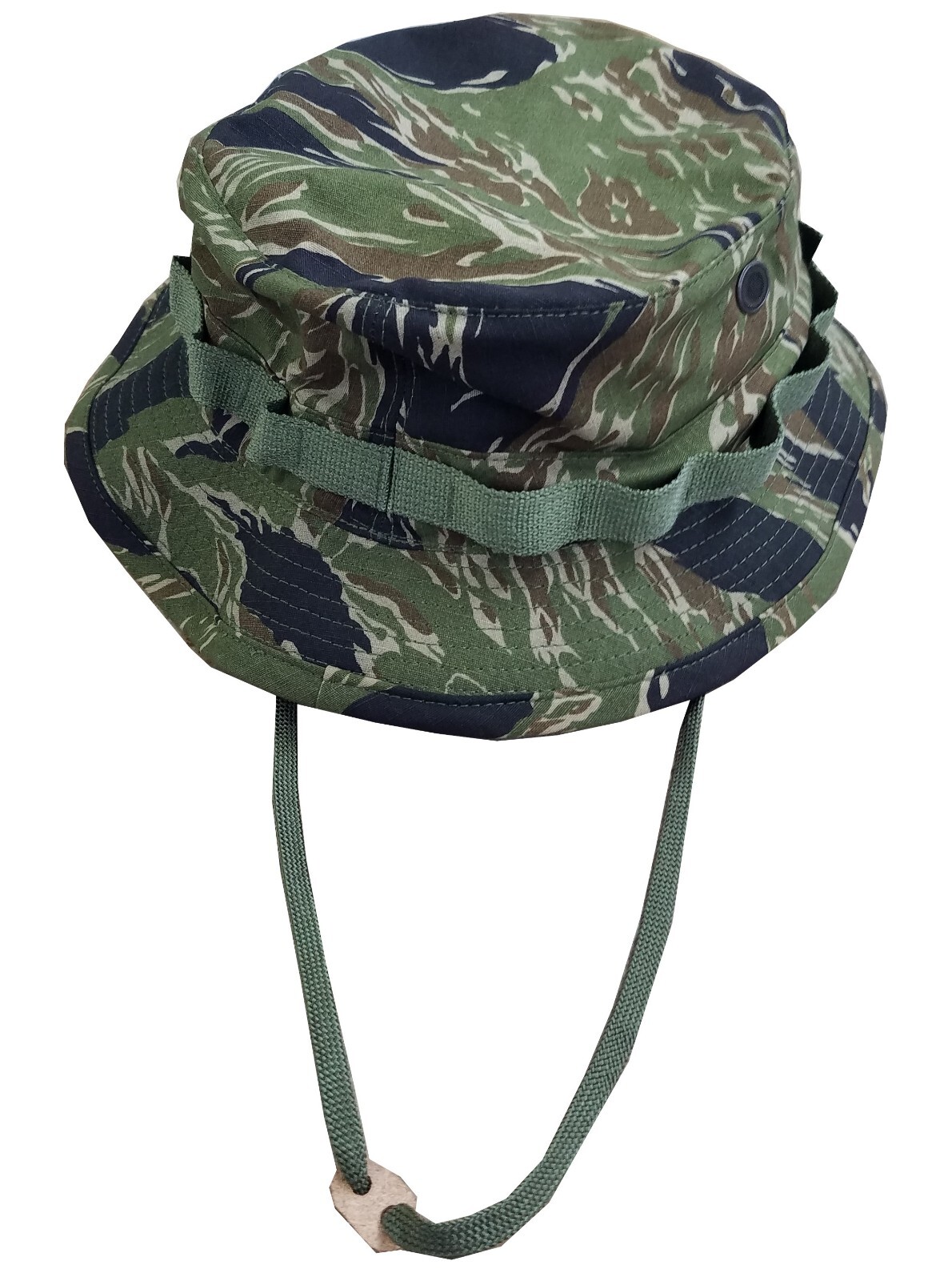Vietnam Shooter’s 2″ Short Brim Boonie Cover- Tiger Stripe Boonie Hat Govt Issue