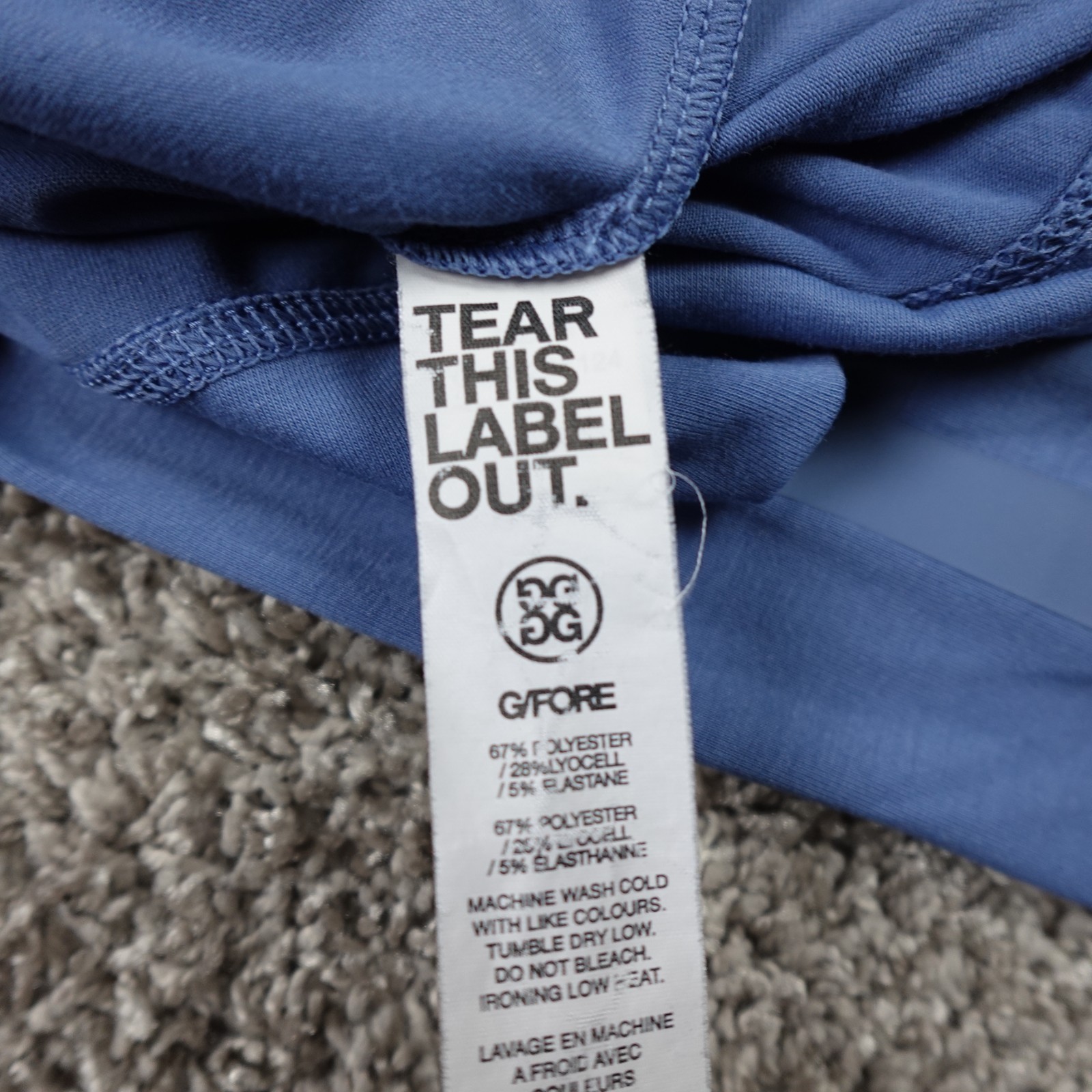 G/Fore Hoodie Lux 1/4 Zip Mid Layer Pullover Men’s Large Blue Golf