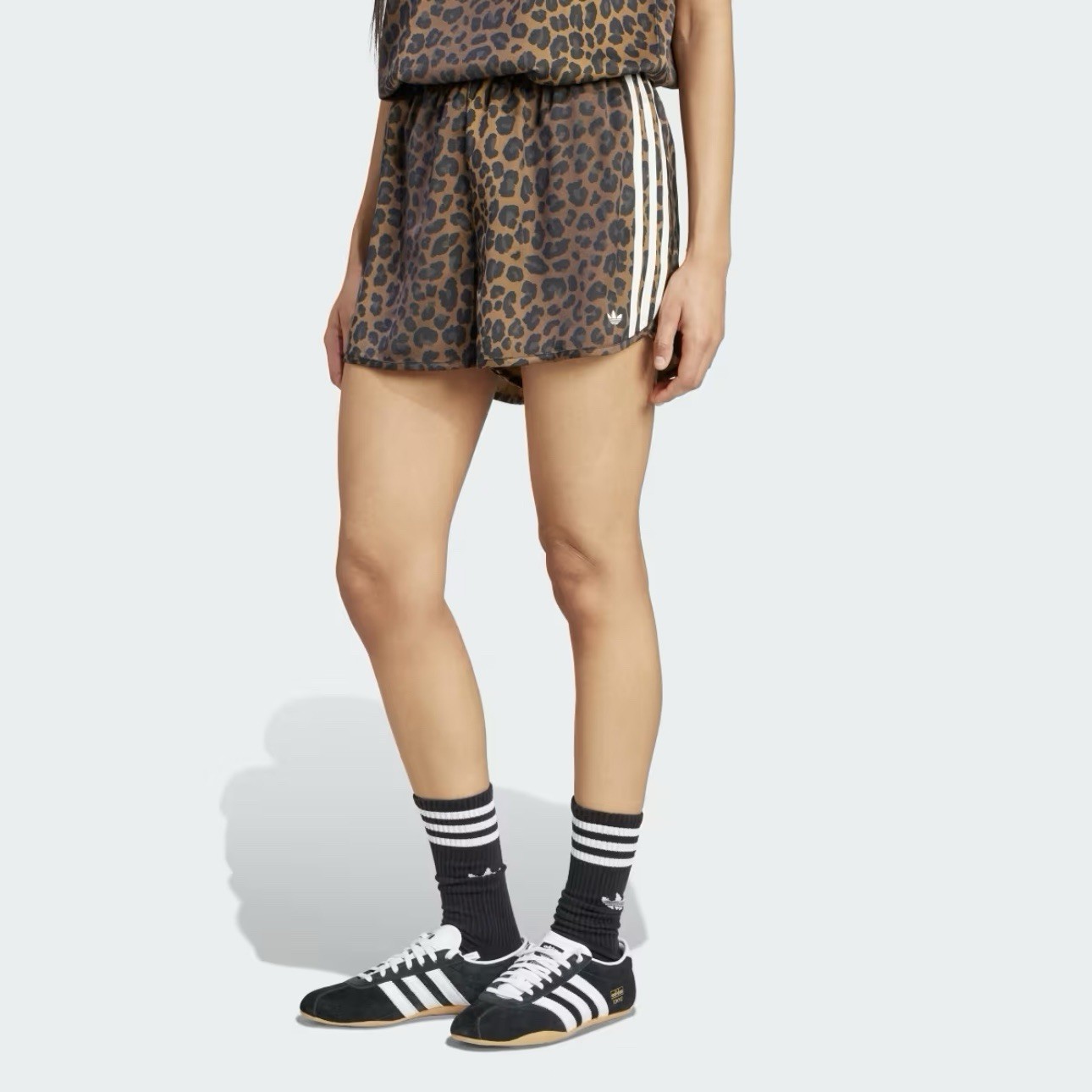 Adidas Wmns Originals Satin Shorts Cheetah Print KA2673 Size L New