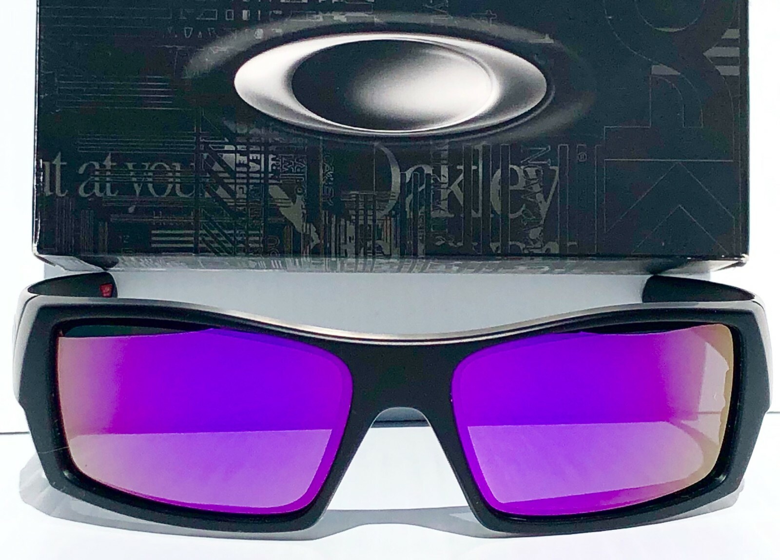 NEW* OAKLEY GASCAN Matte BLACK POLARIZED Galaxy Purple Violet Sunglass 9014