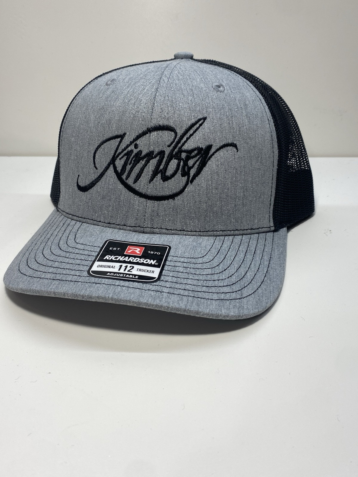 🔥Kimber Guns Firearms Logo Gray/Black Mesh Richardson SnapBack Hat.
