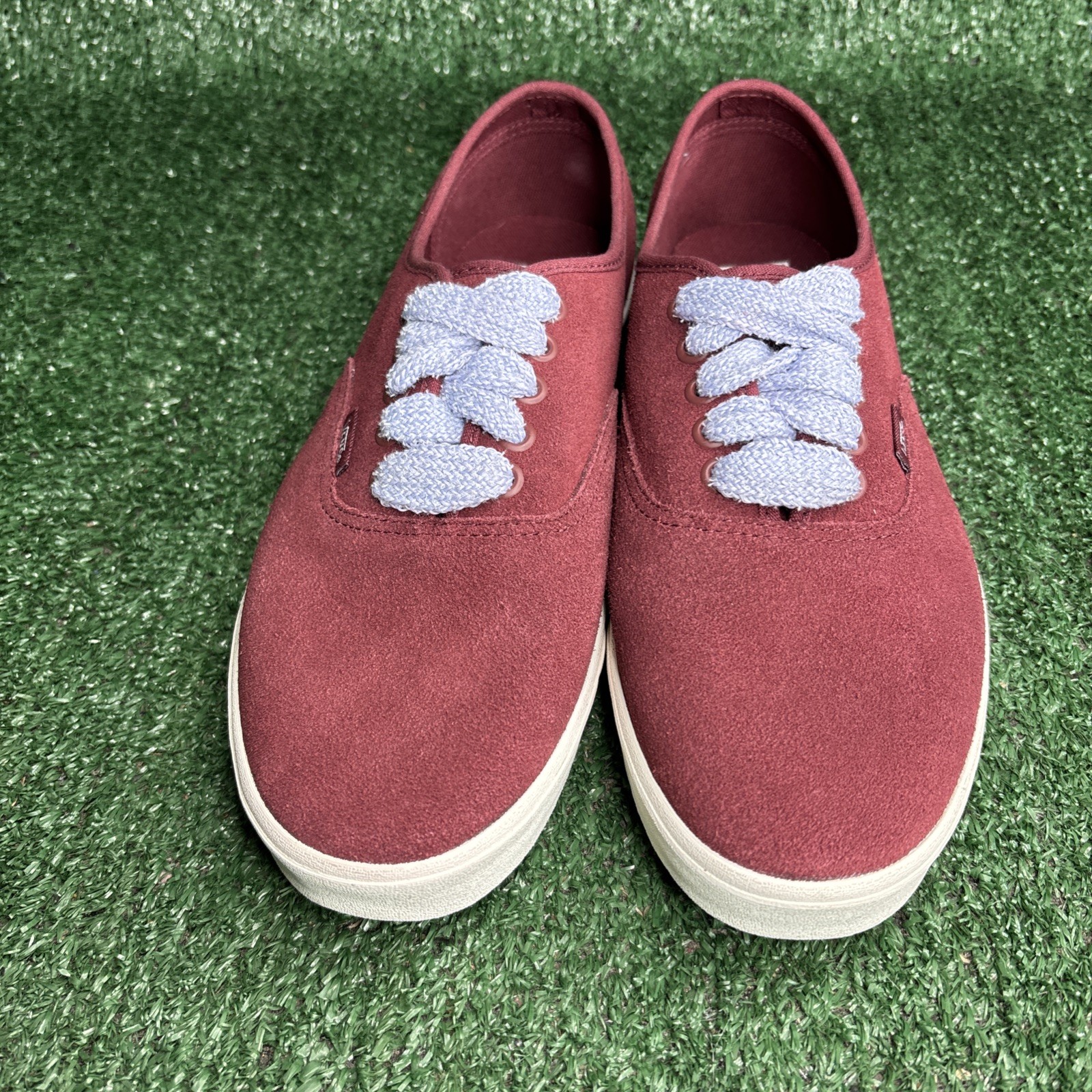 NEW VANS Authentic Low Pro Red Suede Skate Shoes Sneakers Men 8 / Women 9.5