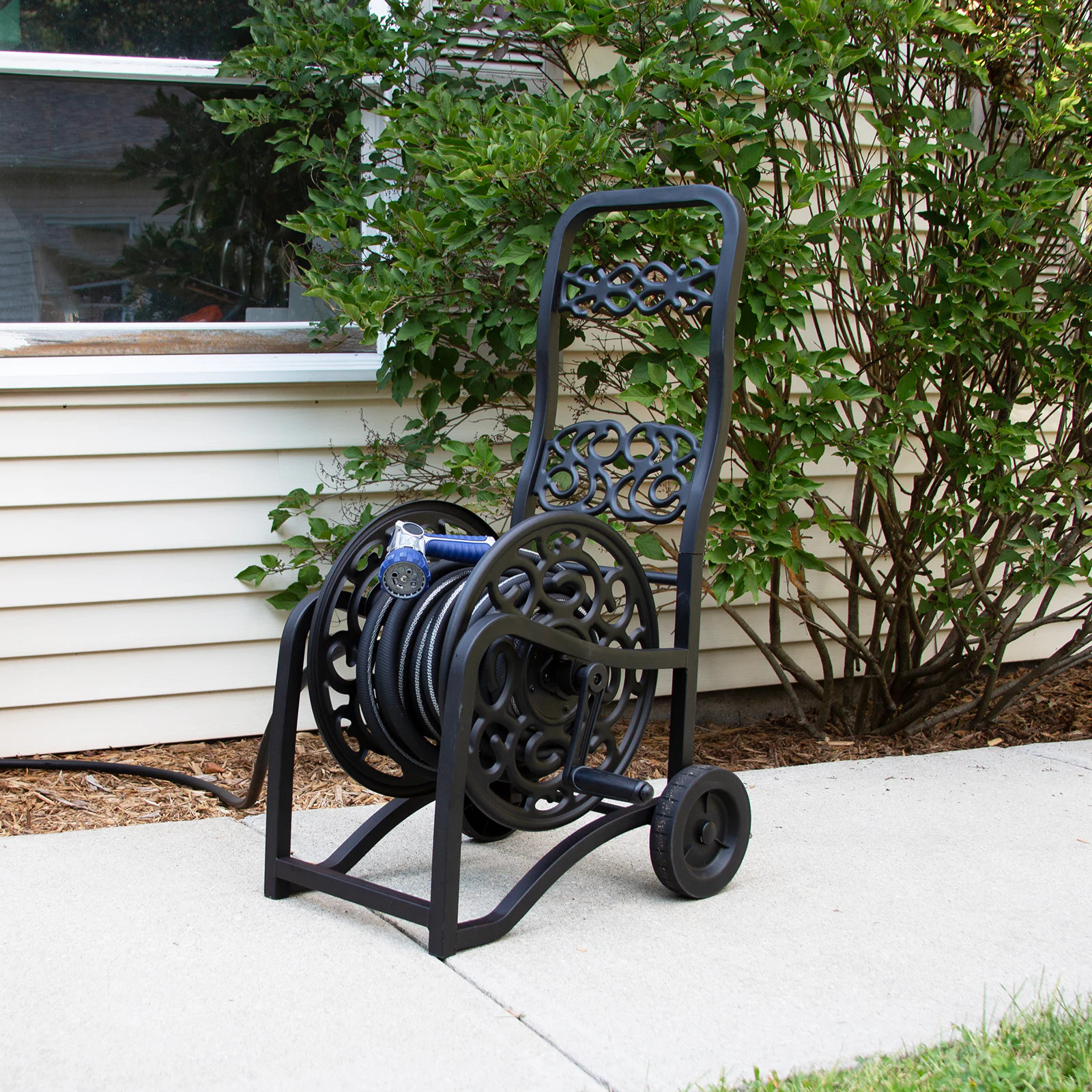 Style Selections Steel 200-ft Cart Hose Reel|22478