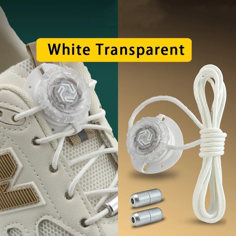 Swivel Buckle Laces Automatic No Tie Shoelaces Sneakers Kids Adult 1Pair Genuine
