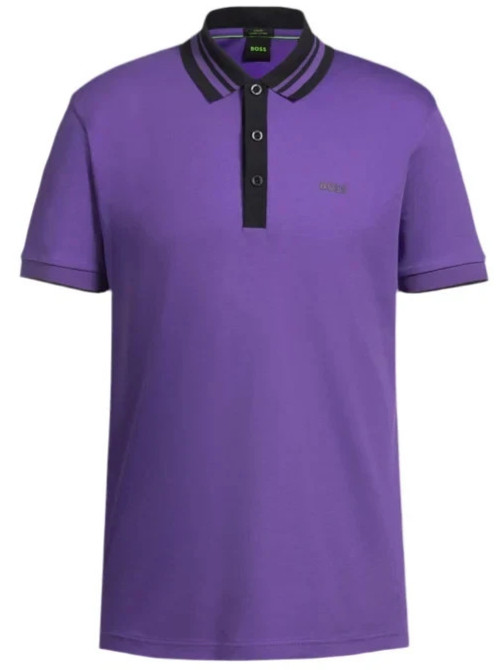 Hugo Boss Men Interlock Cotton Polo Shirt – Dark Purple