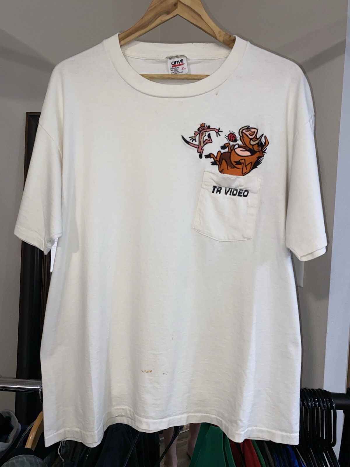 Vintage 90s Timon & Pumbaa Shirt Single Stitch TR AdultVideo Lion King Disney XL