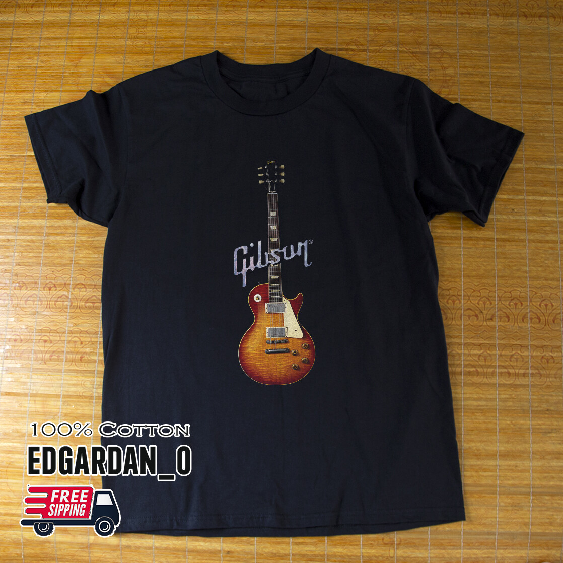Gibson Les Paul Standard Black Unisex T-shirt S-5XL Free Shipping