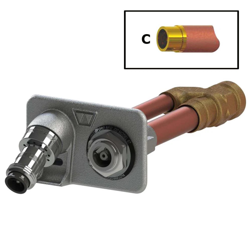 Woodford Model 67 12-in L x 1/2-in Copper sweat Brass Anti-Siphon Frost R|122271