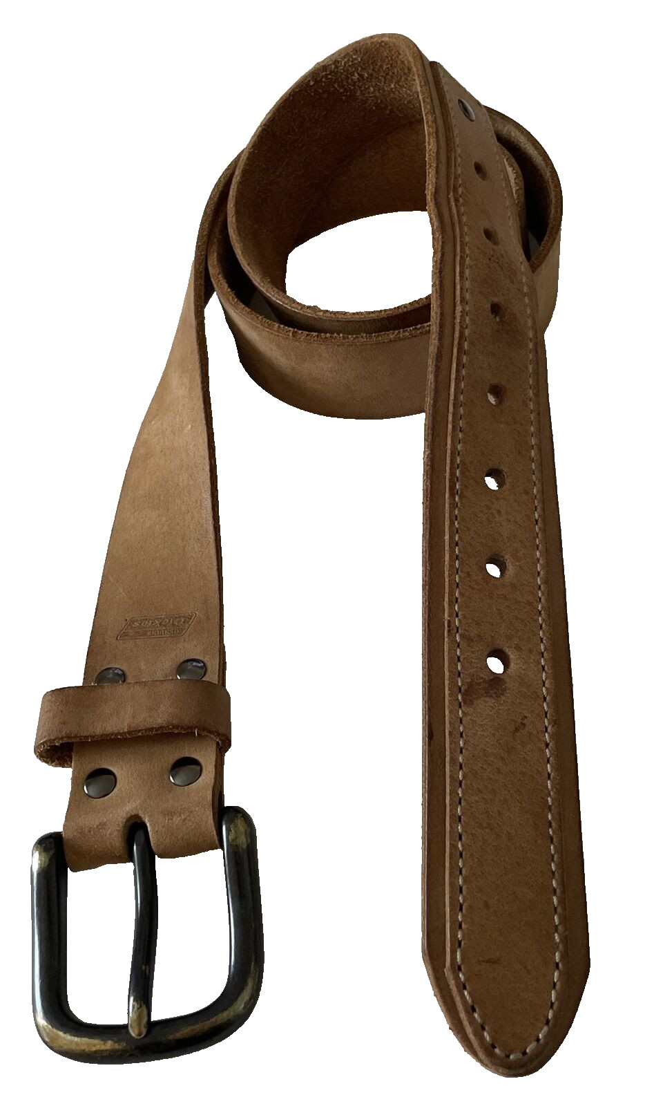 Dickies Mens Belt Work 1.5 inch Wide Leather Tan Brown size 44