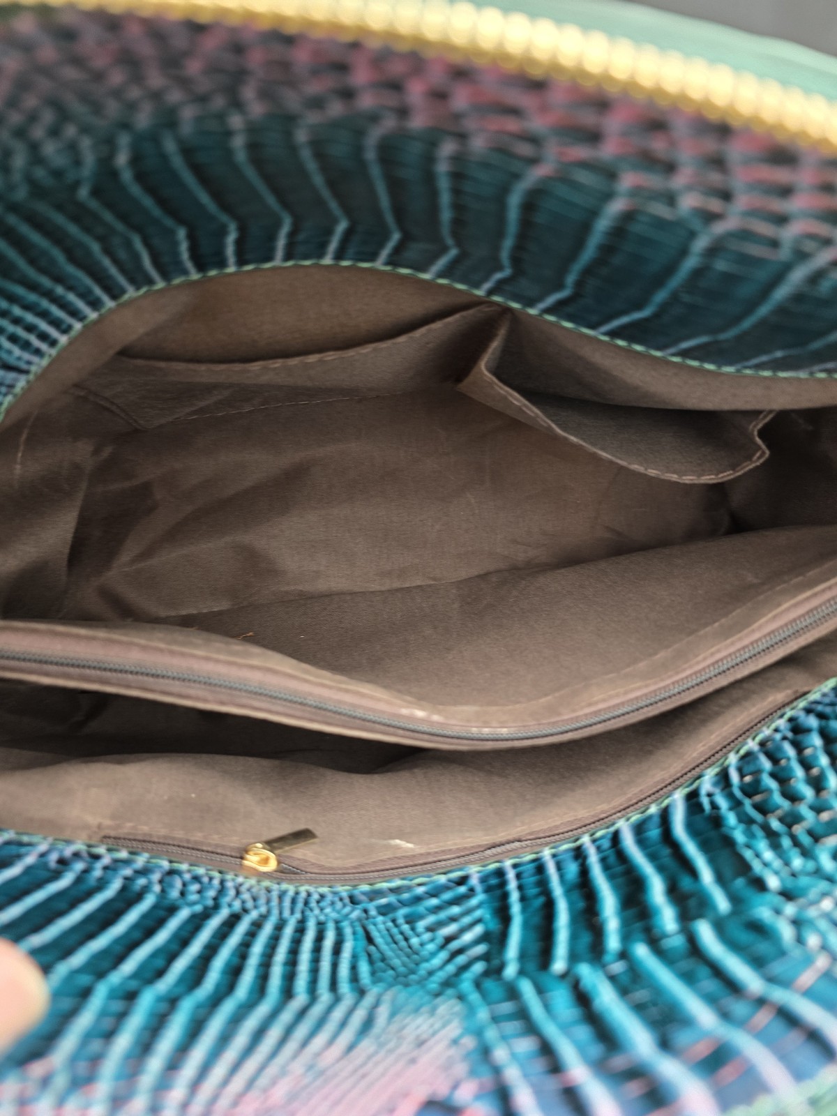Croc-Embossed Faux Leather Tote