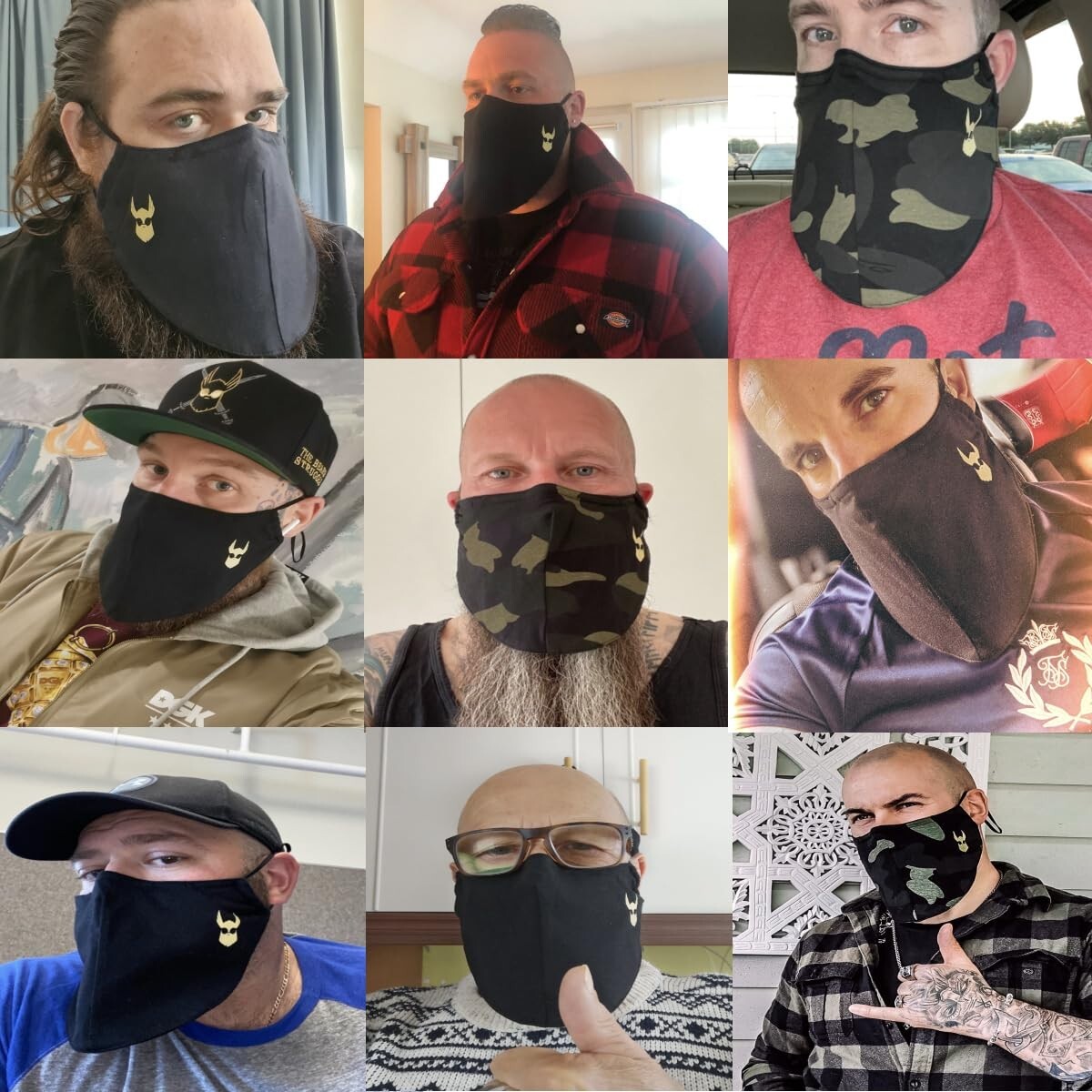 Beard Defender Face Mask for Men by The Beard Struggle – Adjustable Beard Mask