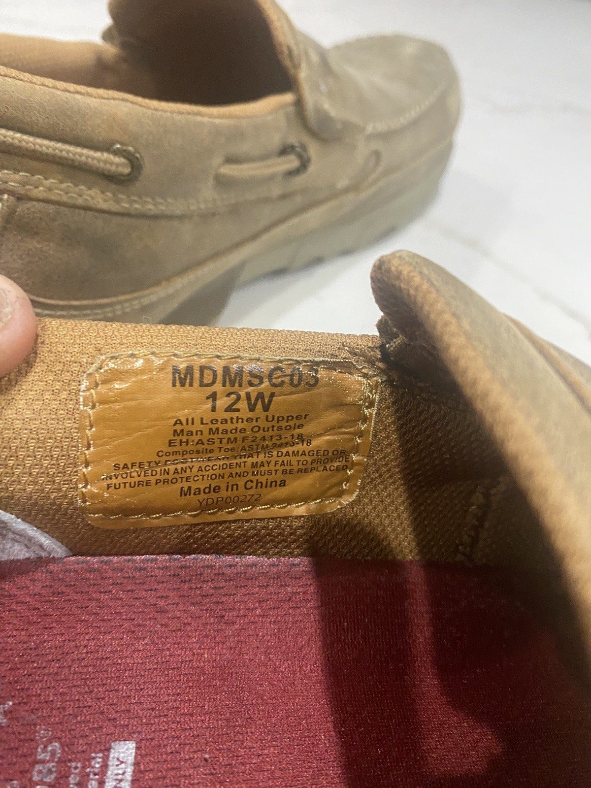 Twisted X Work Comp Toe ASTM EH Driving Moc Loafer Slip-on Shoe Sz 12 W MDMSC03