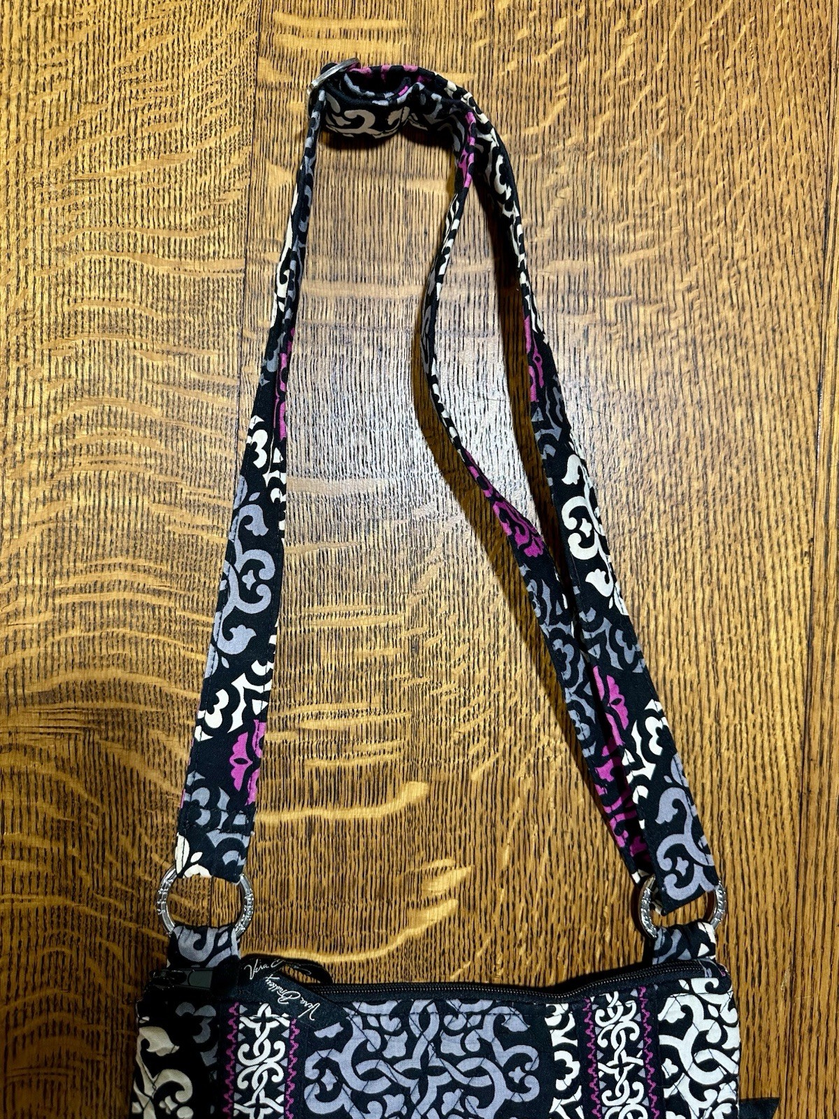 Vera Bradley Canterberry Magenta Crossbody Hipster Purse Quilted Shoulder Bag
