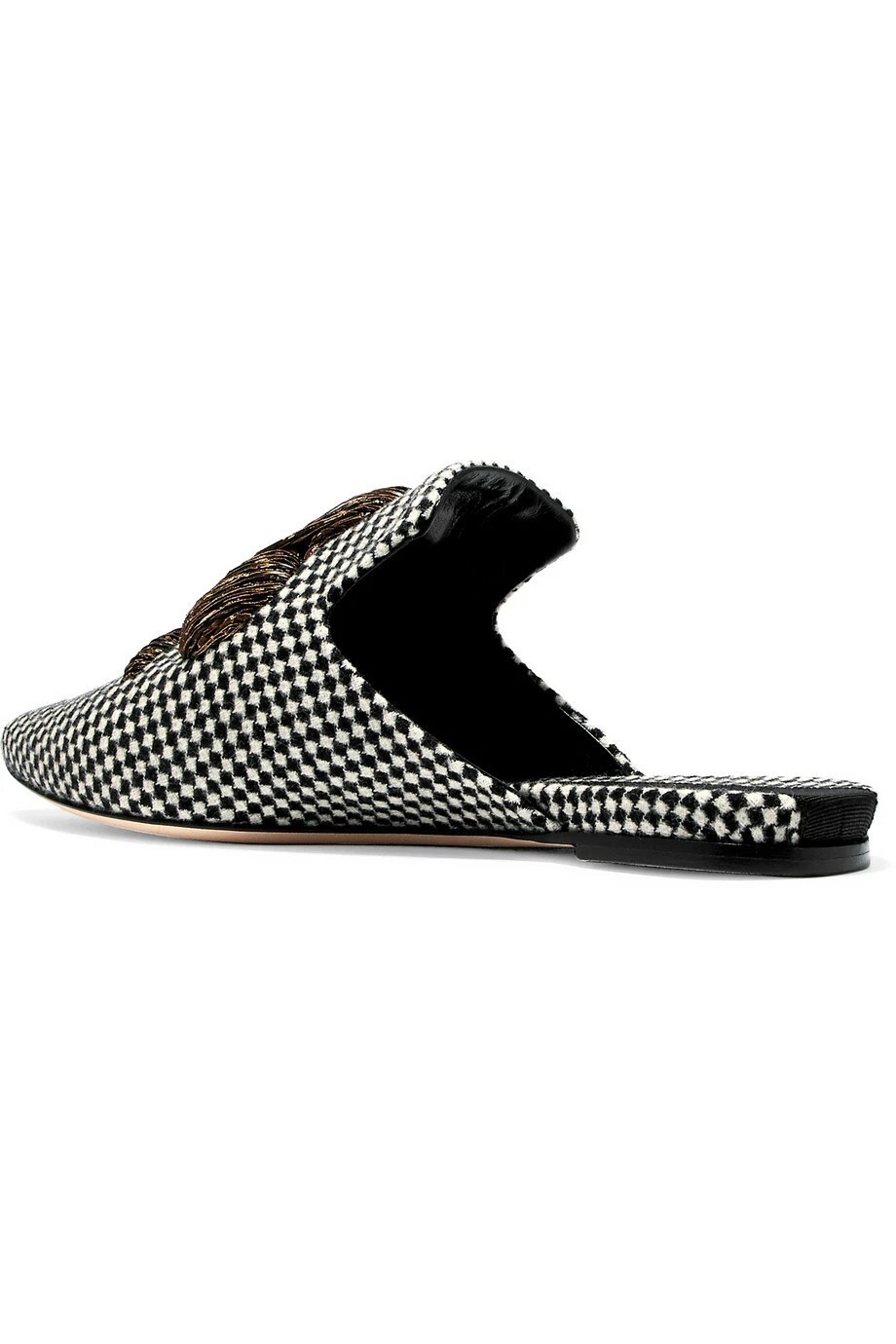 BNIB $825 SANAYI 313 NAPOLA EMBROIDERED CHECKERED SLIPPERS SHOES US9/EU39