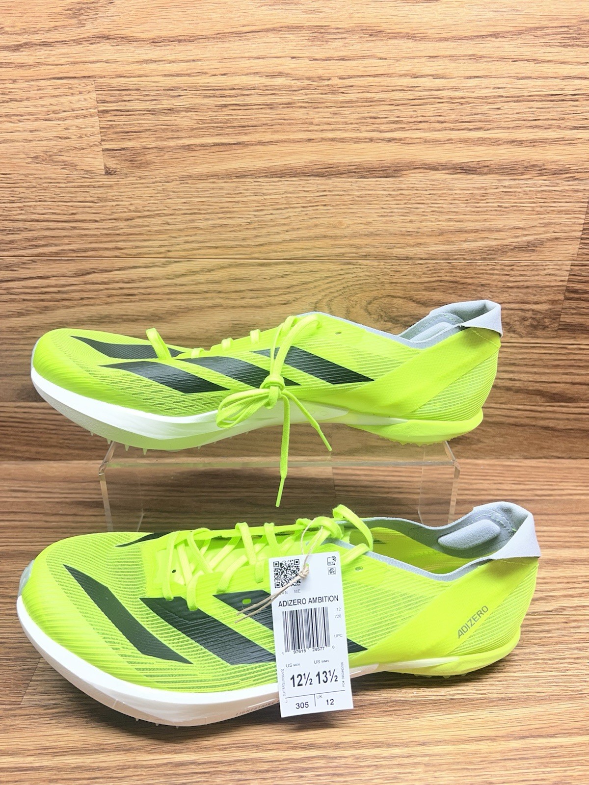 adidas Adizero Ambition Lucid Lemon Black Spikes IH5798 Men’s Size 12.5 No spike