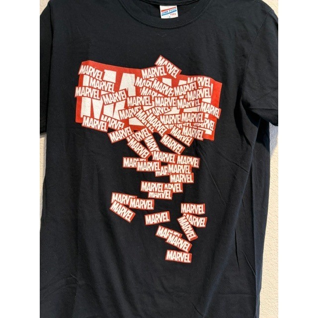 Junk Food Marvel Comics Graphic T-Shirt Mens Small Black Red White Logo Collage