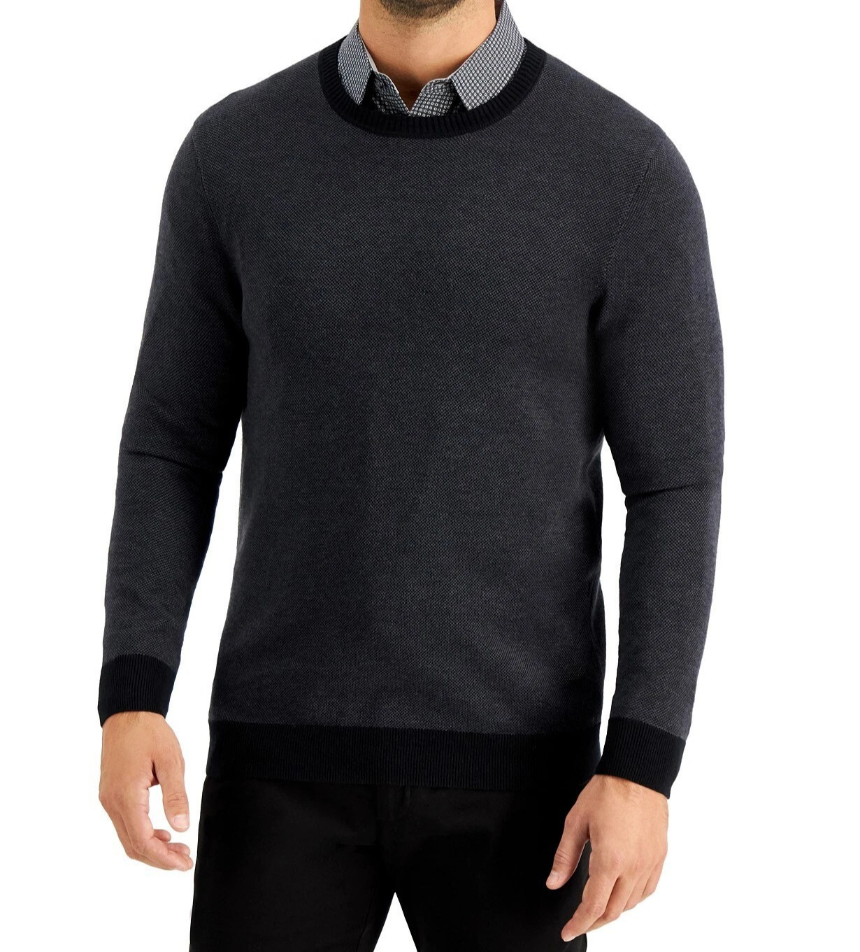 Tasso Elba Men’s Cotton Blend Crewneck Pullover Sweater, Assorted Colors