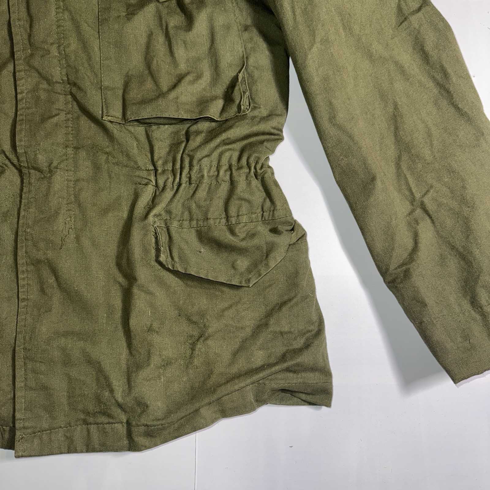 Vintage US Army M-1951 OG 107 Field Jacket Size L Regular With Hood 1960’s 60’s