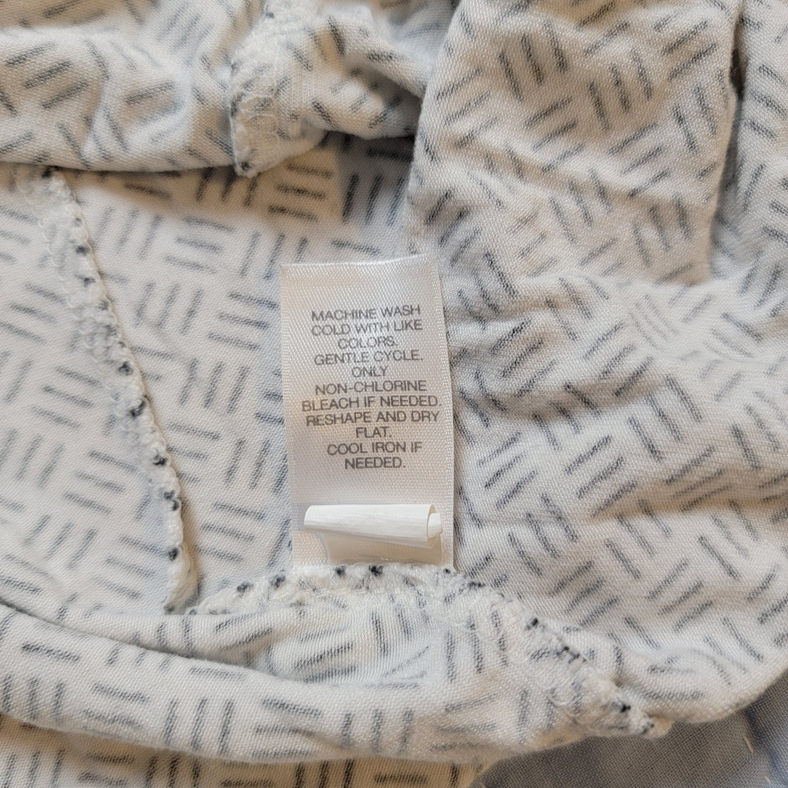 J.Jill Wearever Collection Tunic Top 3X White Black Geo Print Stretch