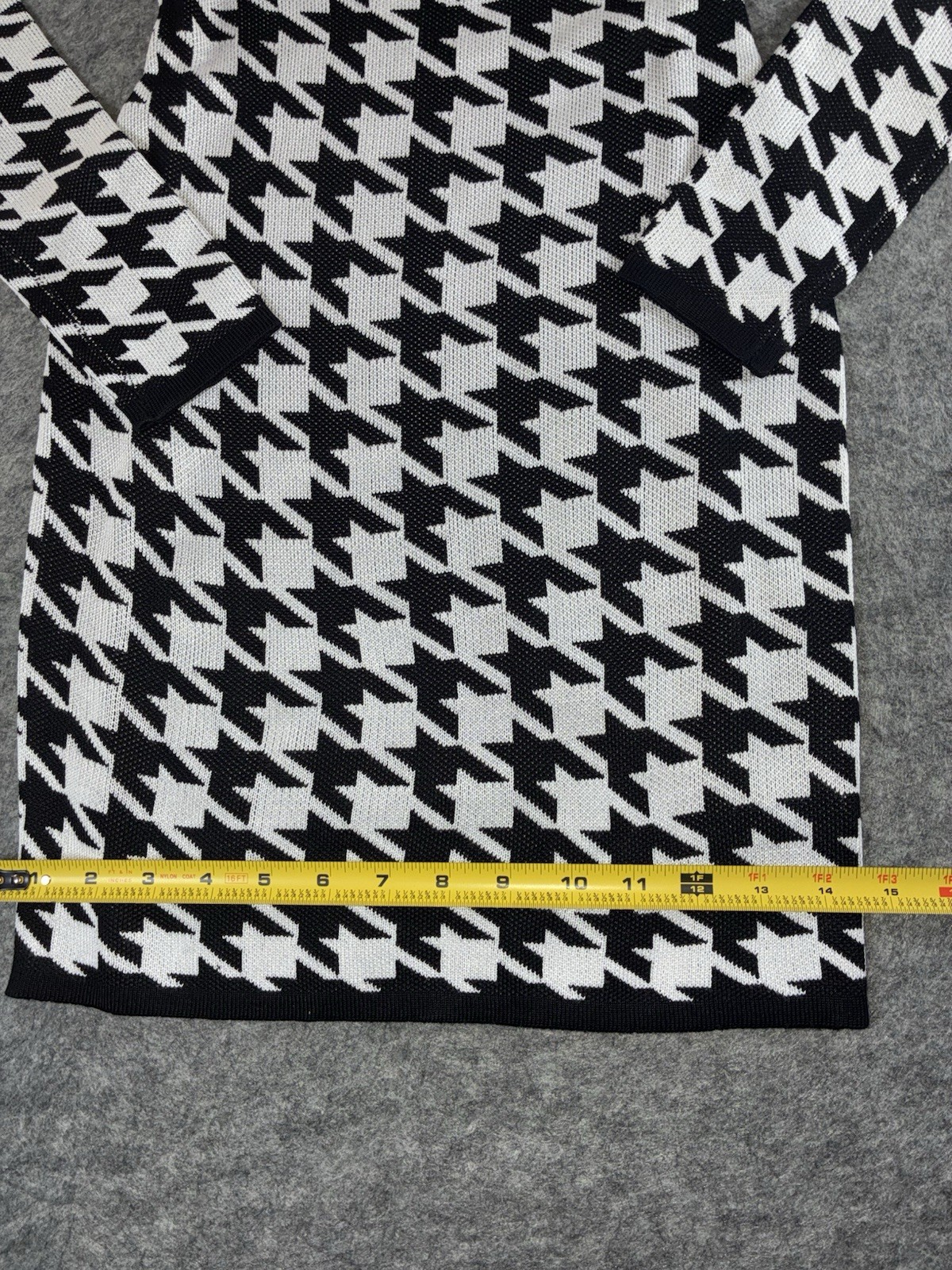 Sweater Mini Dress Black And White Size Small Fashion Nova