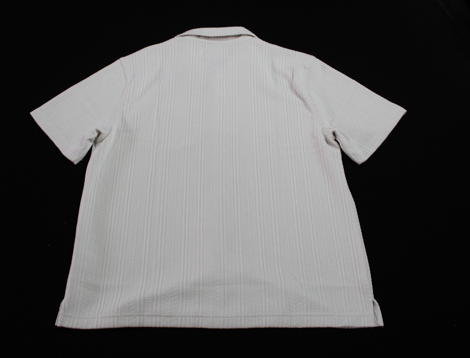 Sun + Stone Men’s Textured Chevron Knit Button Up NN7 Hammock Beige Medium NWT