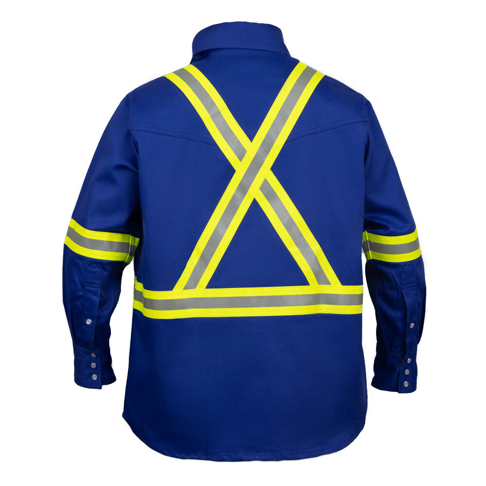 Flame Resistant FR High Visibility Hi Vis 100%C Light Weight Shirt
