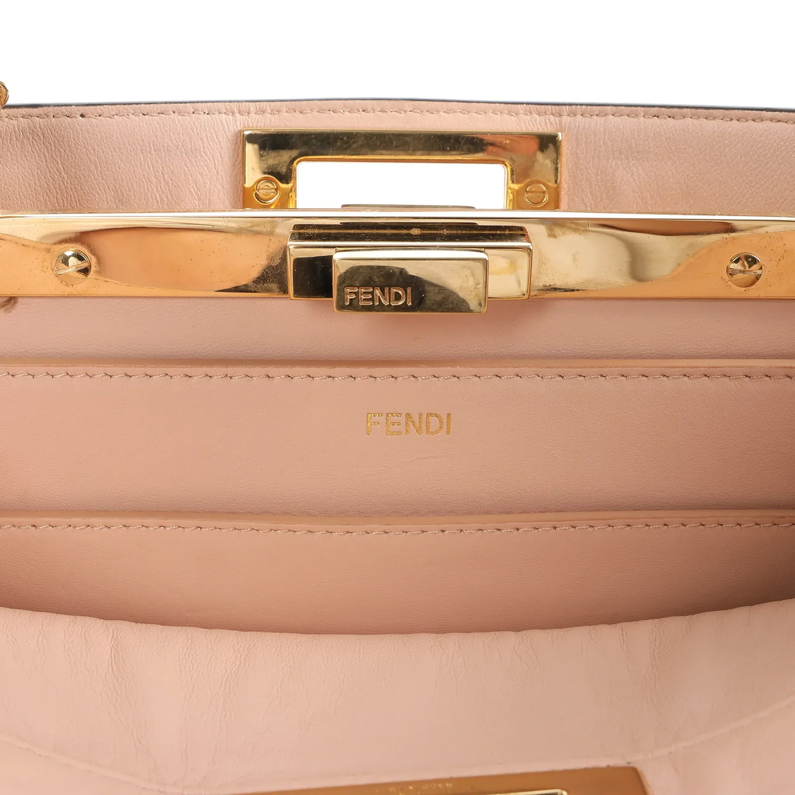 Fendi Peek-a-boo ICU Co., Ltd. Medium Leather Handbag in Green 8BN321