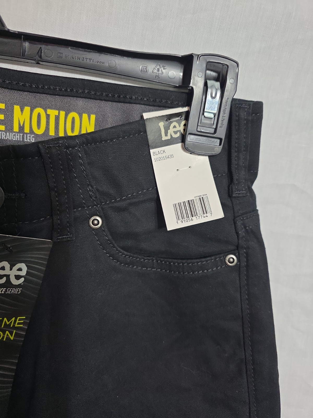 Lee Extreme Motion Black Slim Fit Straight Leg Jeans Pants Mens Size 29×30