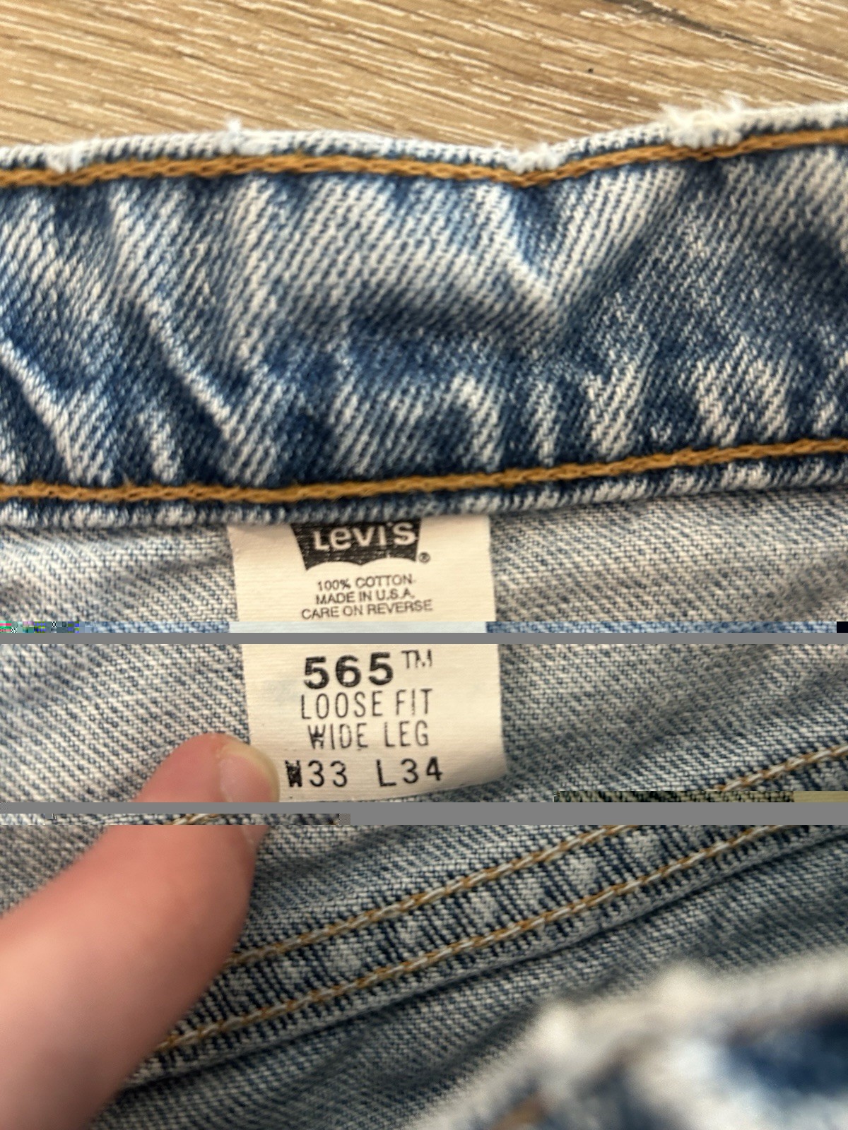 Vintage 90s Levis Jeans Mens Measured 31×33 Blue 565 Loose Fit Straight Baggy