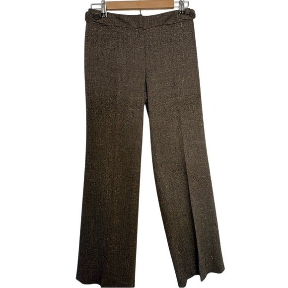 LOFT Brown Tweed Boot-Cut Pants