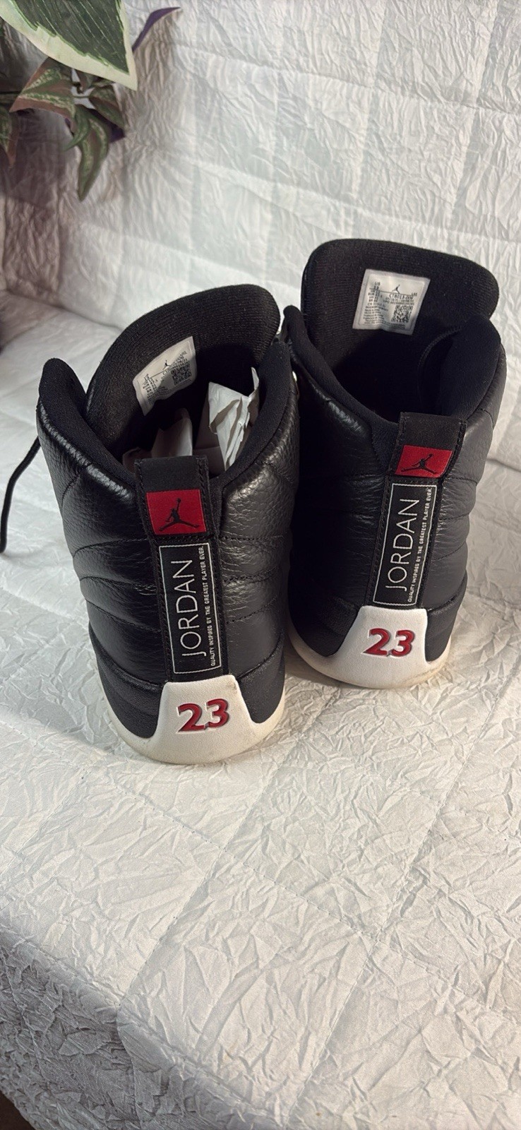 Nike Air Jordan 12 Retro Playoffs 2022 Men’s Size 13 Black White CT8013-006