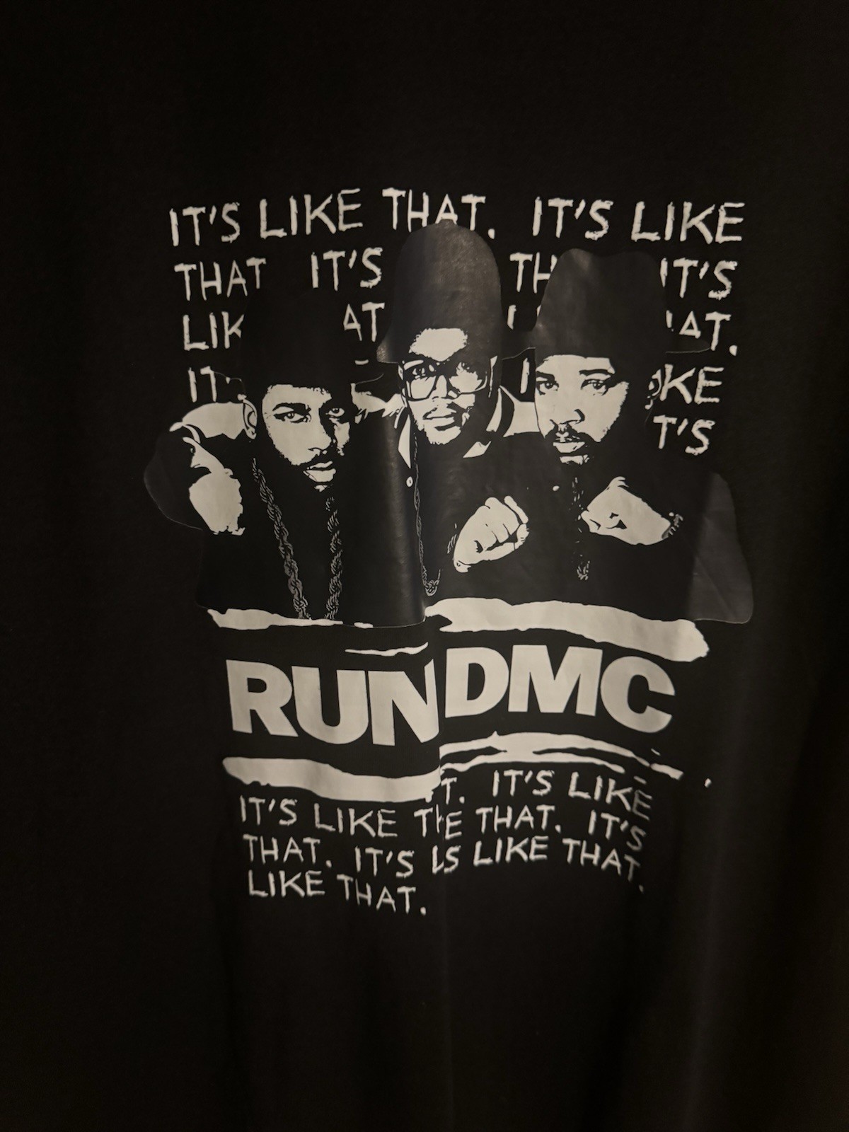 Run Dmc “It’s Like That” Men’s Size XL, Black, Graphic T-Shirt. New