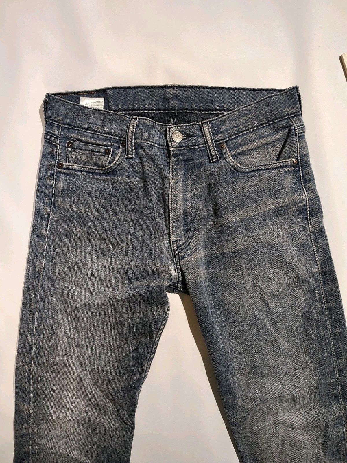 Levi’s 513 Slim Straight Leg Jeans Gray Denim Low Rise Men’s 30×32