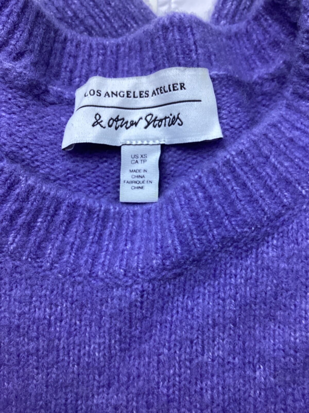 & Other Stories Cashmere Lavender Sweater Puff sleeve XS