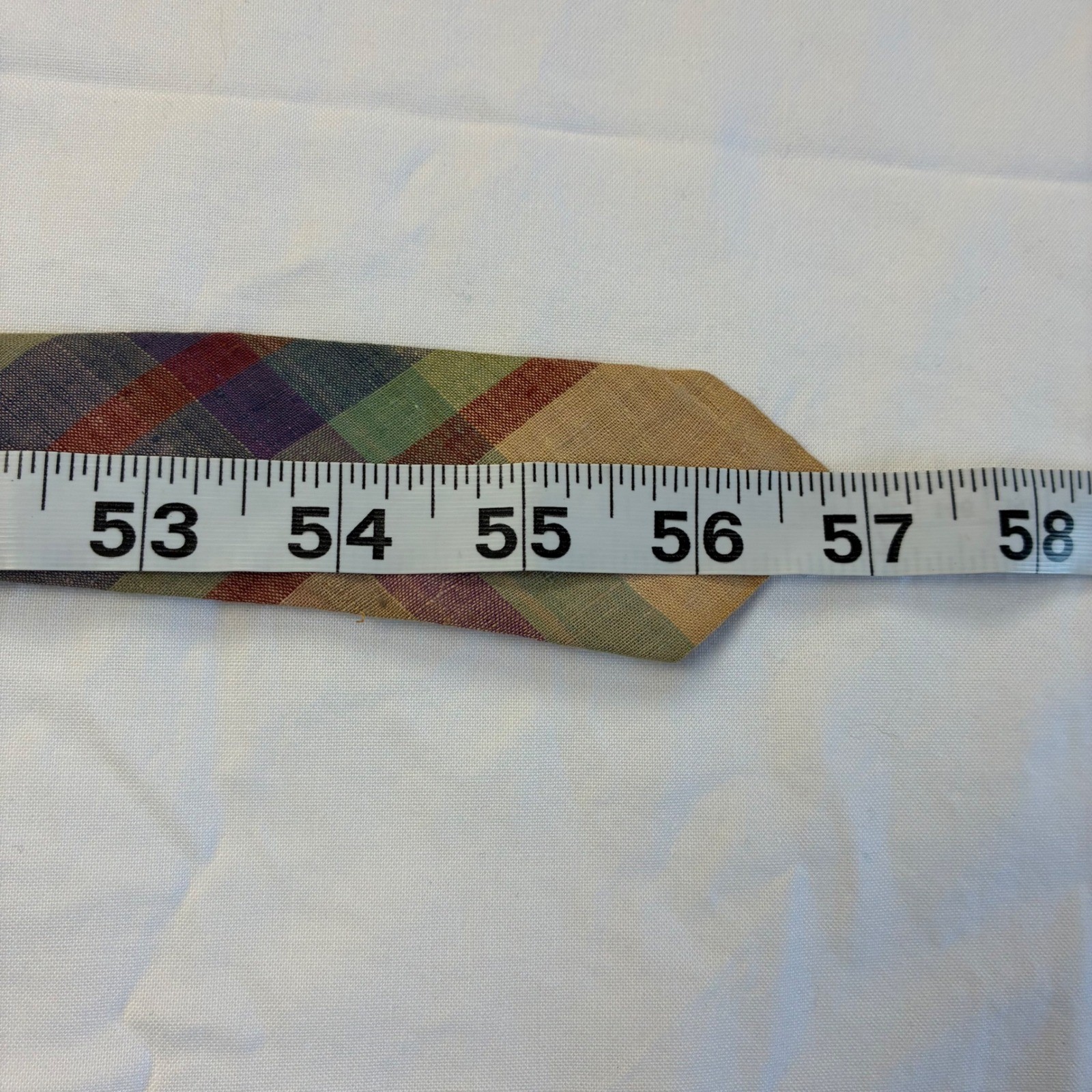 Jack Henry Vintage Hand Woven Mens Tie Cotton Madras Plaid Ivy League Academic