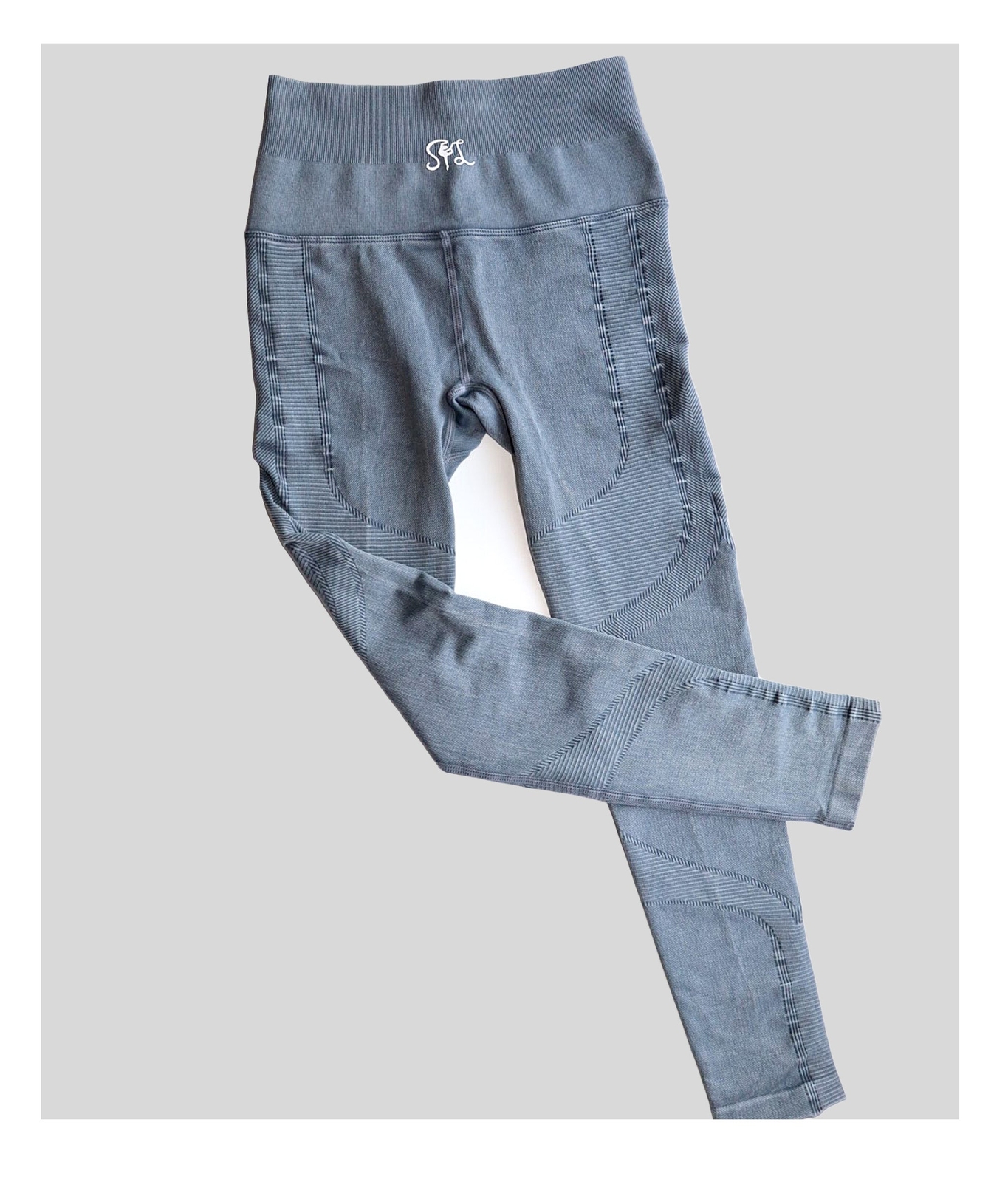 Blue Acid Wash Top & Leggings